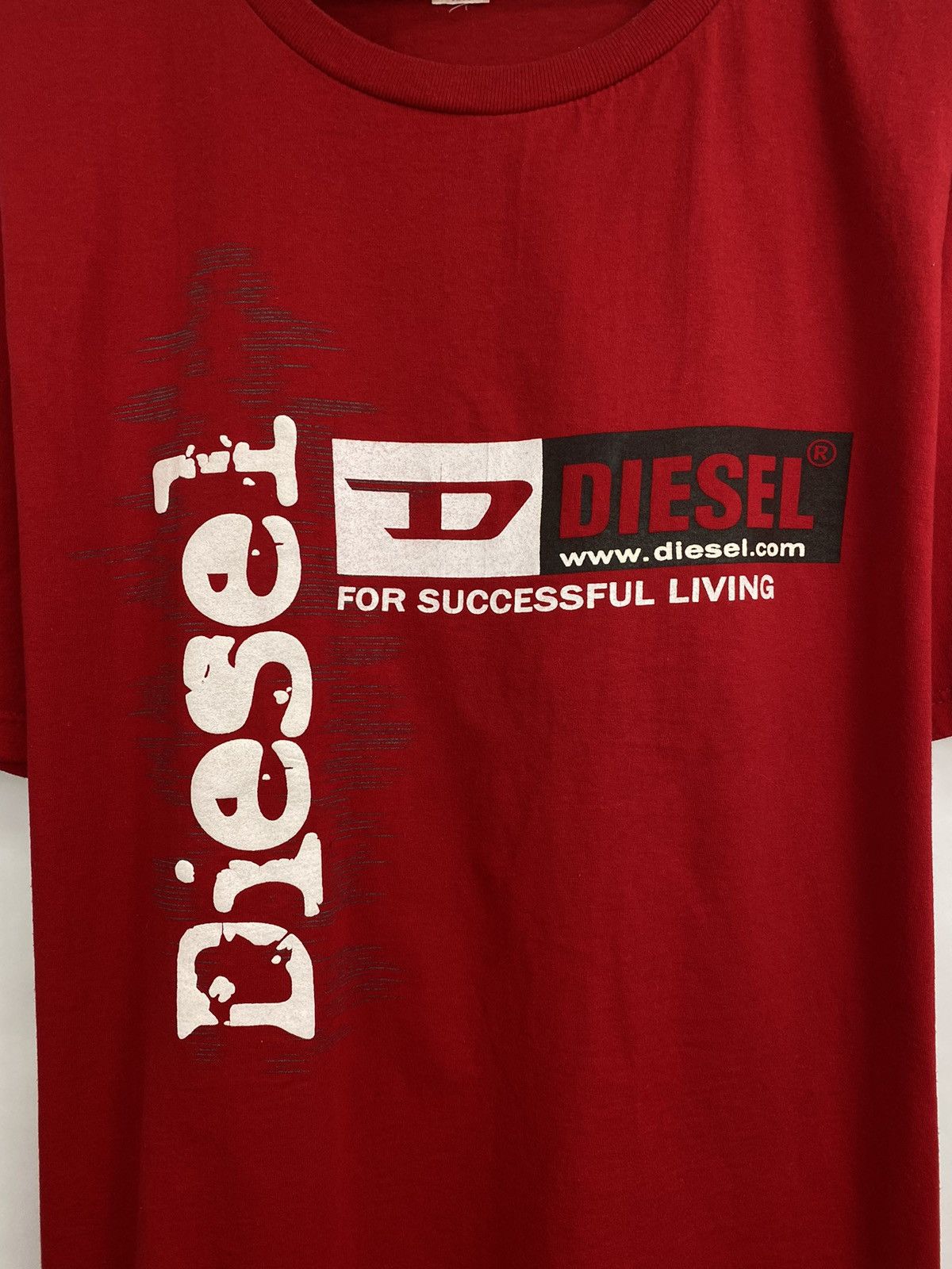 Diesel 🇺🇸 Vintage 90s Diesel Big logo T-Shirt Retro Rare Y2K Hype Size US XXL / EU 58 / 5 - 4 Thumbnail