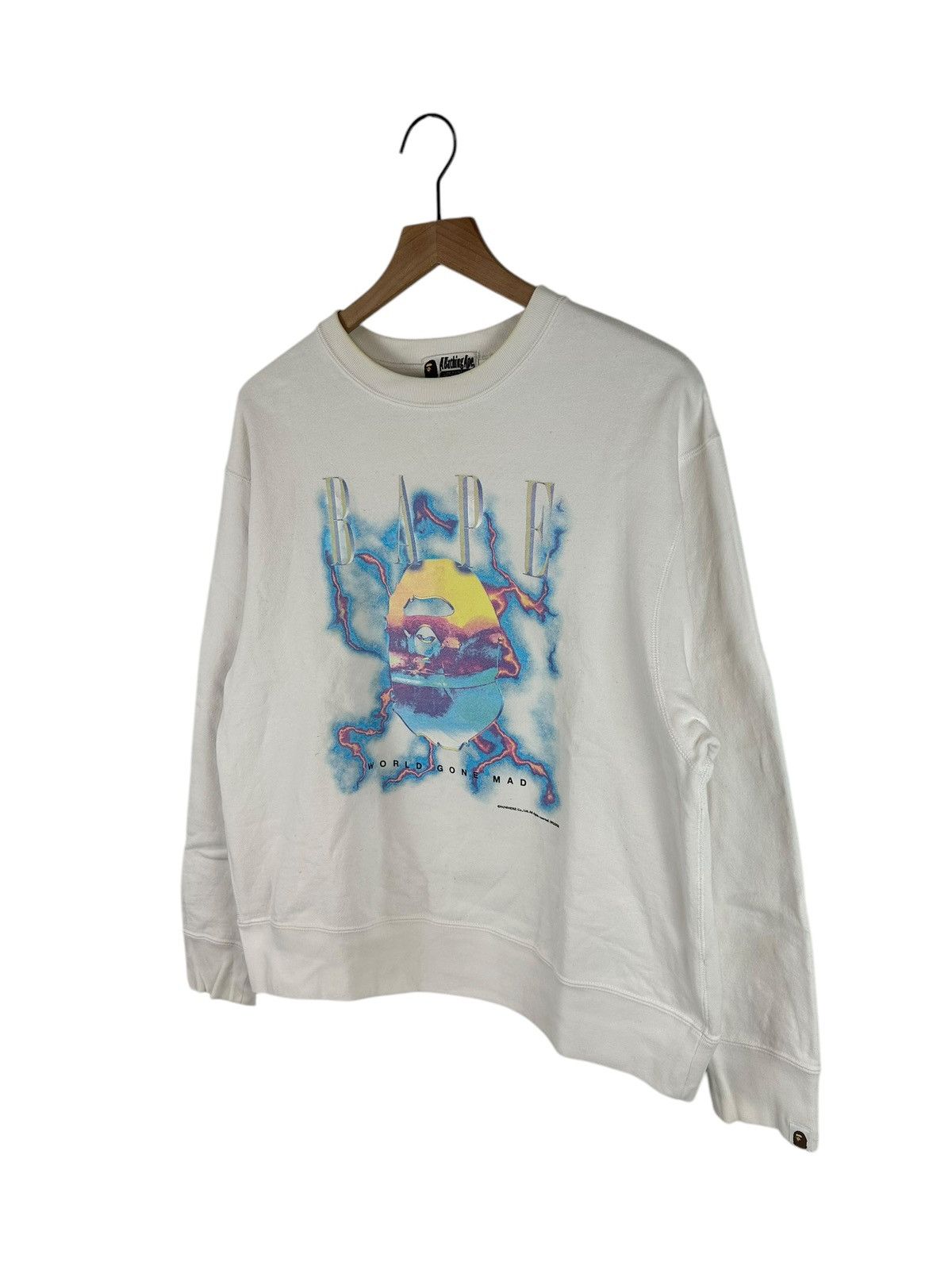 Bape Bape Lightning Head Logo Sweatshirt Size US M / EU 48-50 / 2 - 2 Thumbnail
