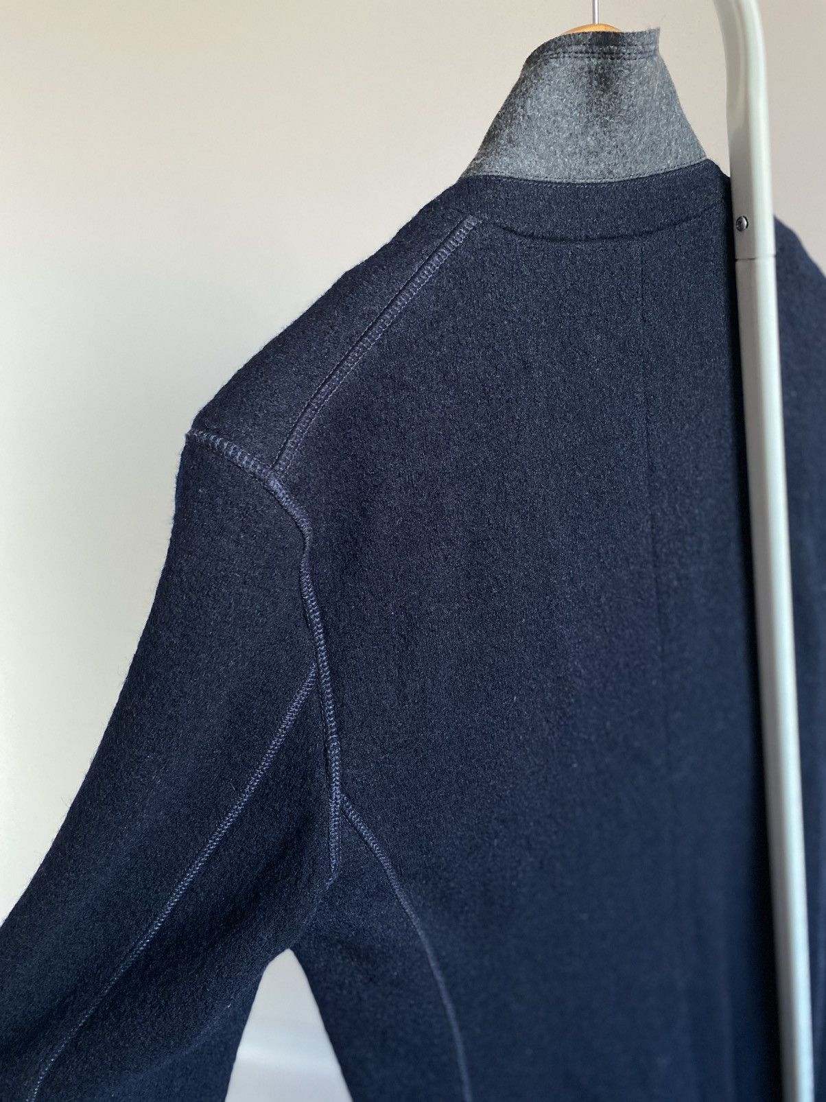 Armani Armani Jeans Wool Coat Navy Long Jacket Size US S / EU 44-46 / 1 - 14 Thumbnail