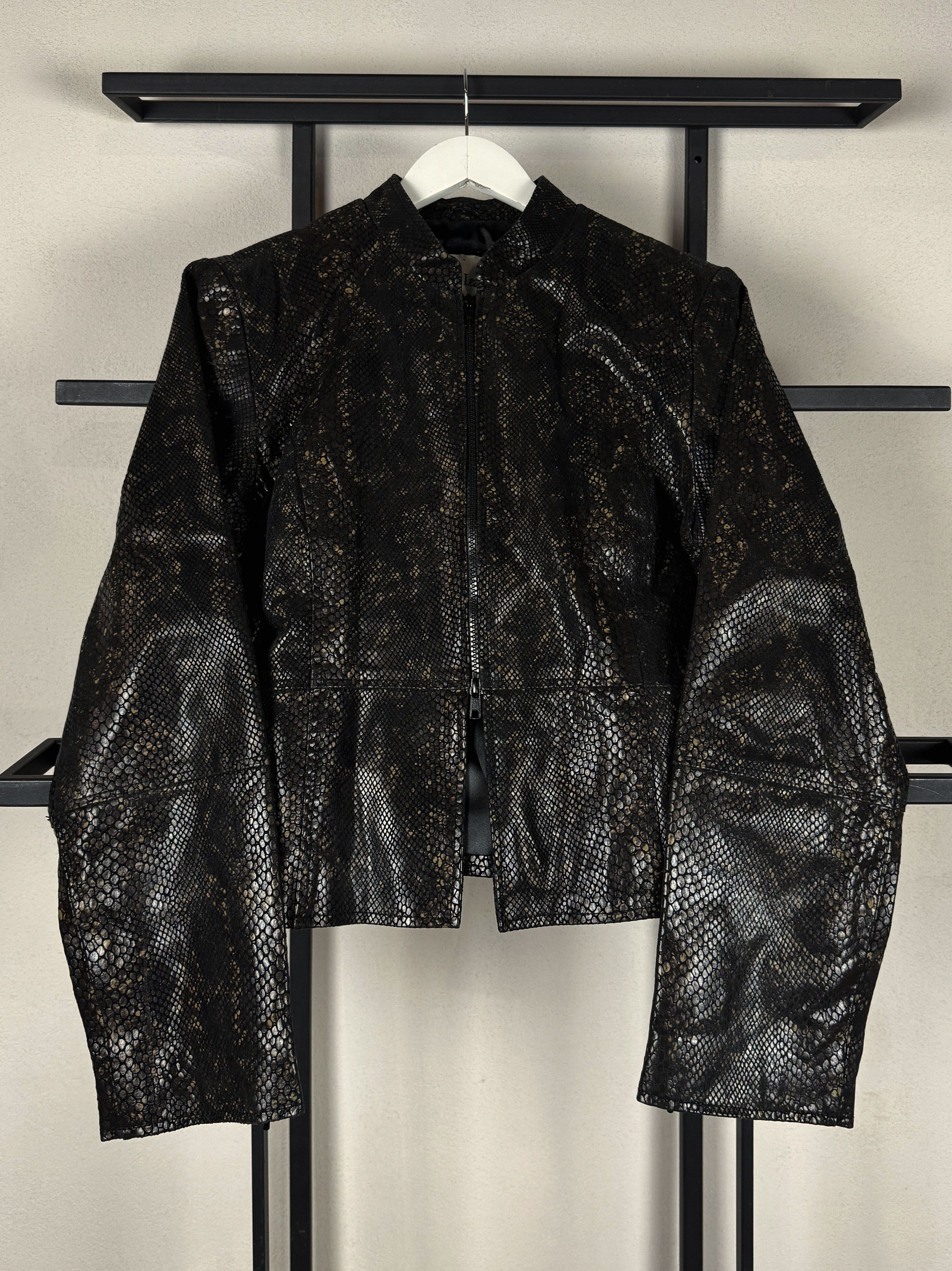 Yohji Yamamoto Black Snake Embossed Leather Jacket Minimal Archive Y2K Size US S / EU 44-46 / 1 - 1 Thumbnail