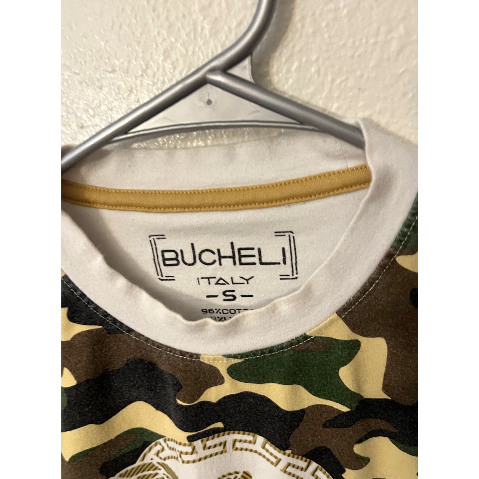 Logo 7 Bucheli Moda Italia T-Shirt Men's Small Embroidered Camo Logo Short Sleeve Size US S / EU 44-46 / 1 - 2 Thumbnail