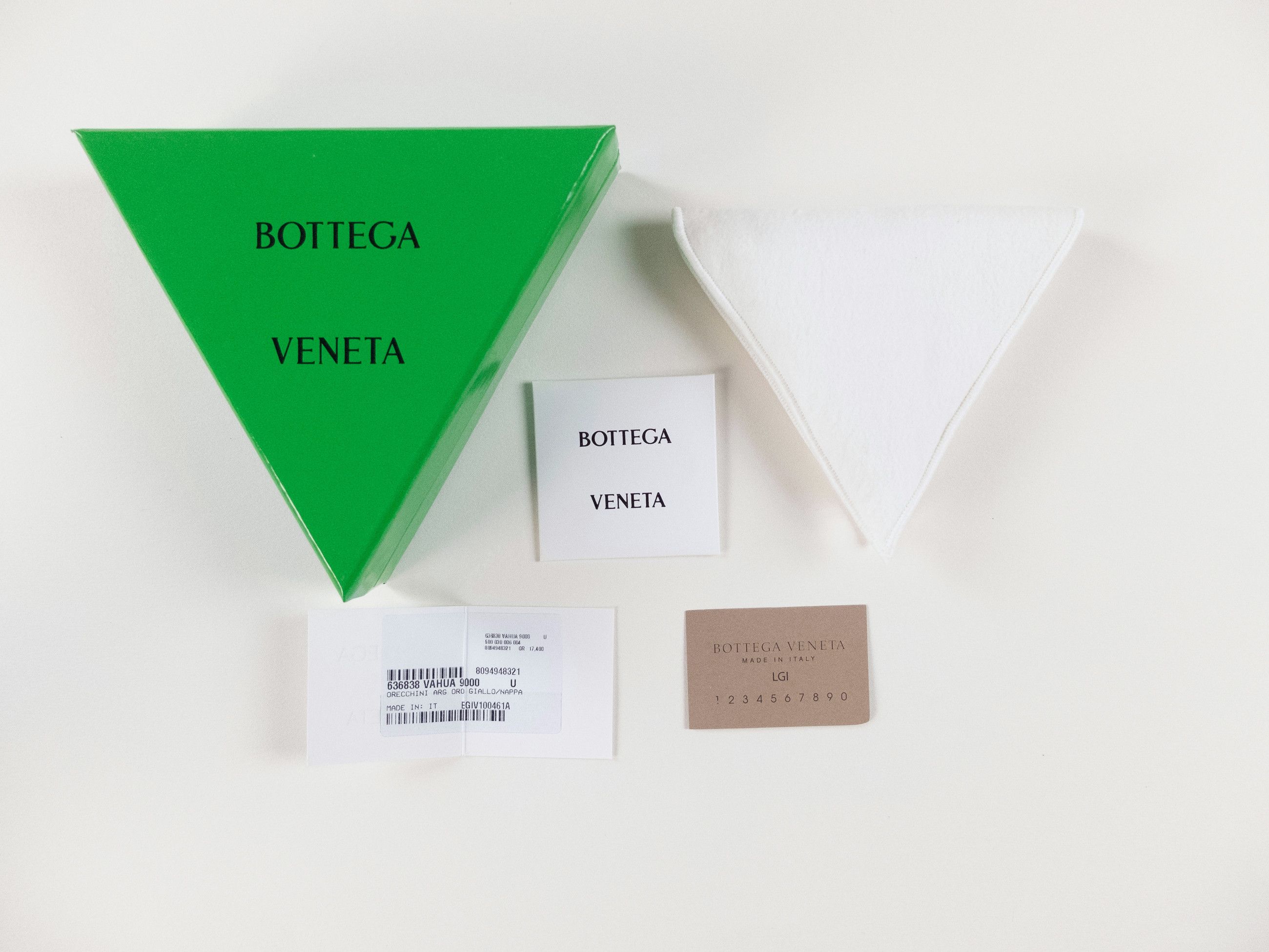 Bottega Veneta BOTTEGA VENETA Twist circle white leather silver earrings q Size ONE SIZE - 7 Thumbnail