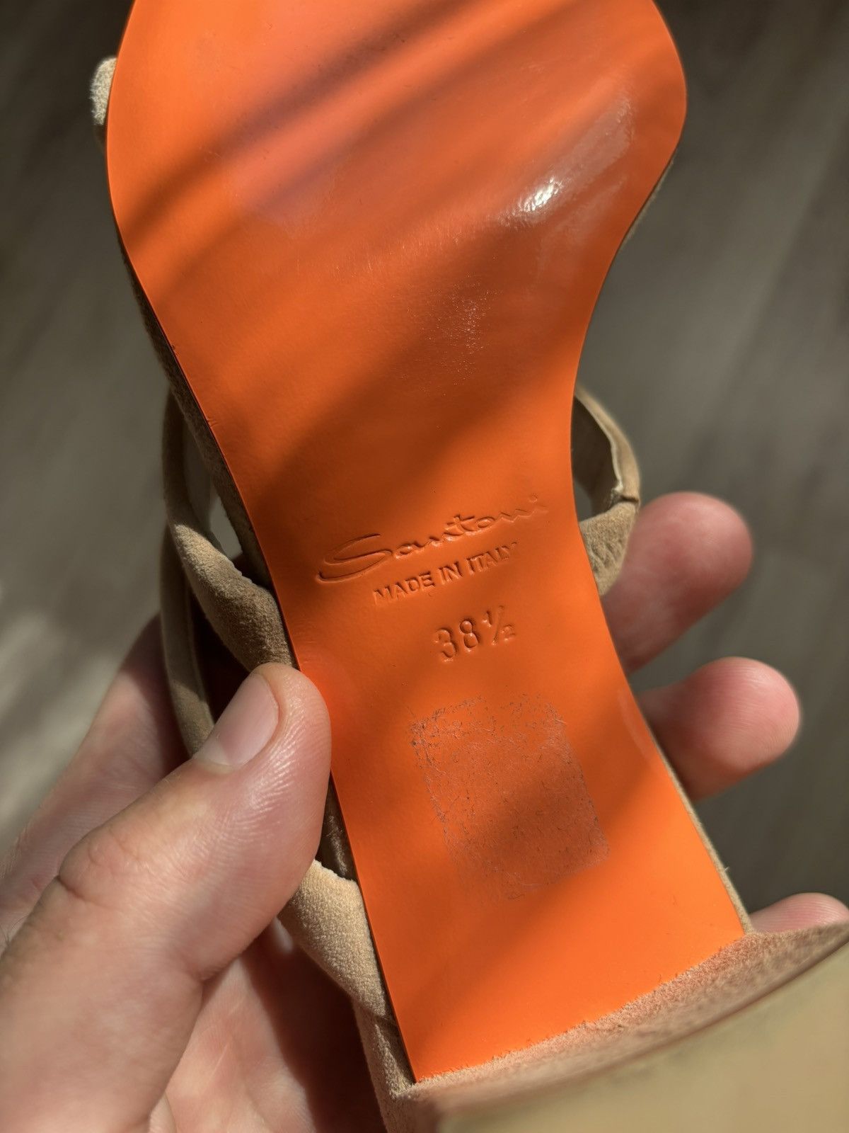 Santoni Santoni Women’s Nude Suede Strappy Sandals 38.5 IT Heel Size US 8 / IT 38 - 14 Thumbnail