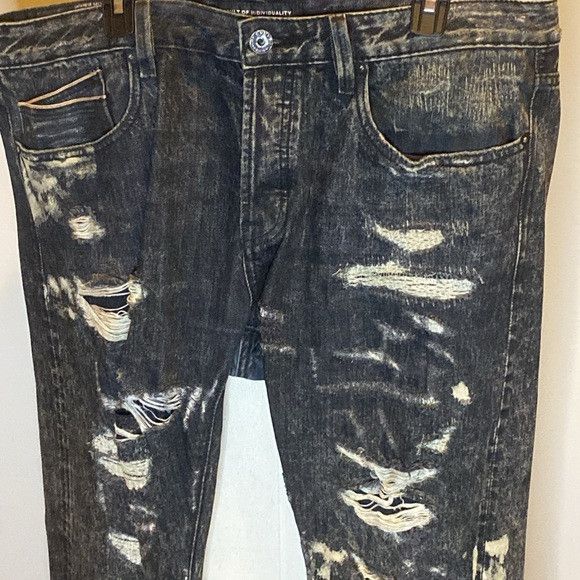 Cult Of Individuality Cult of Individuality Black and White Distressed Denim Jeans Size US 38 / EU 54 - 4 Thumbnail