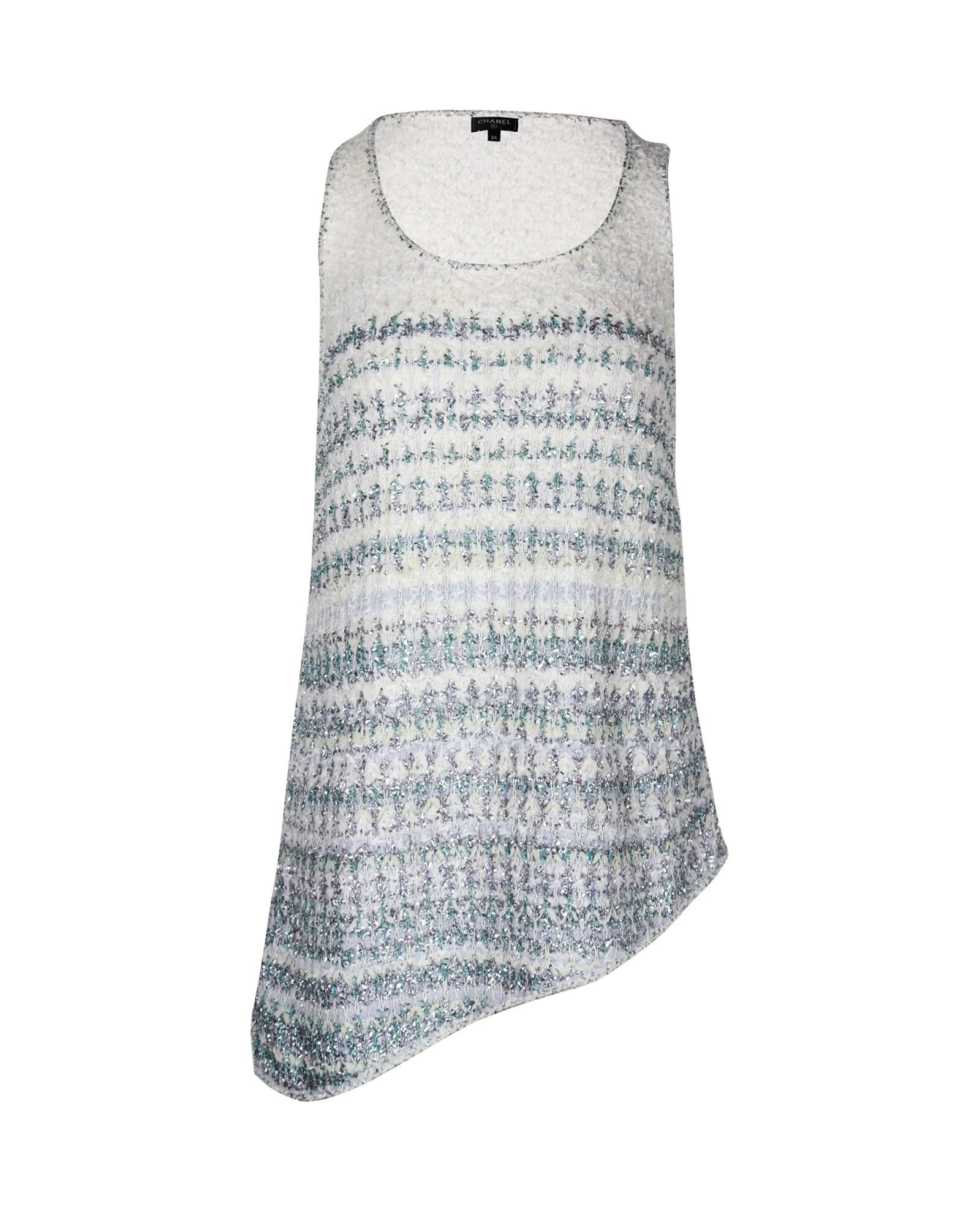 image of Chanel Multicolor Tweed Knit Tank Top, Women's (Size XS)