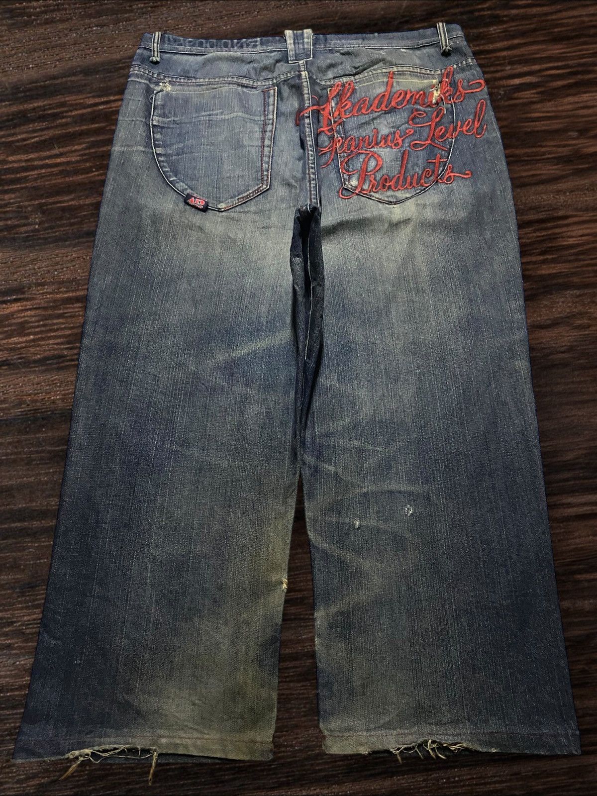 Akademiks Waist 40-41 Akademiks Mud Wash Distressed Embroidery Baggy Size US 40 / EU 56 - 2 Thumbnail