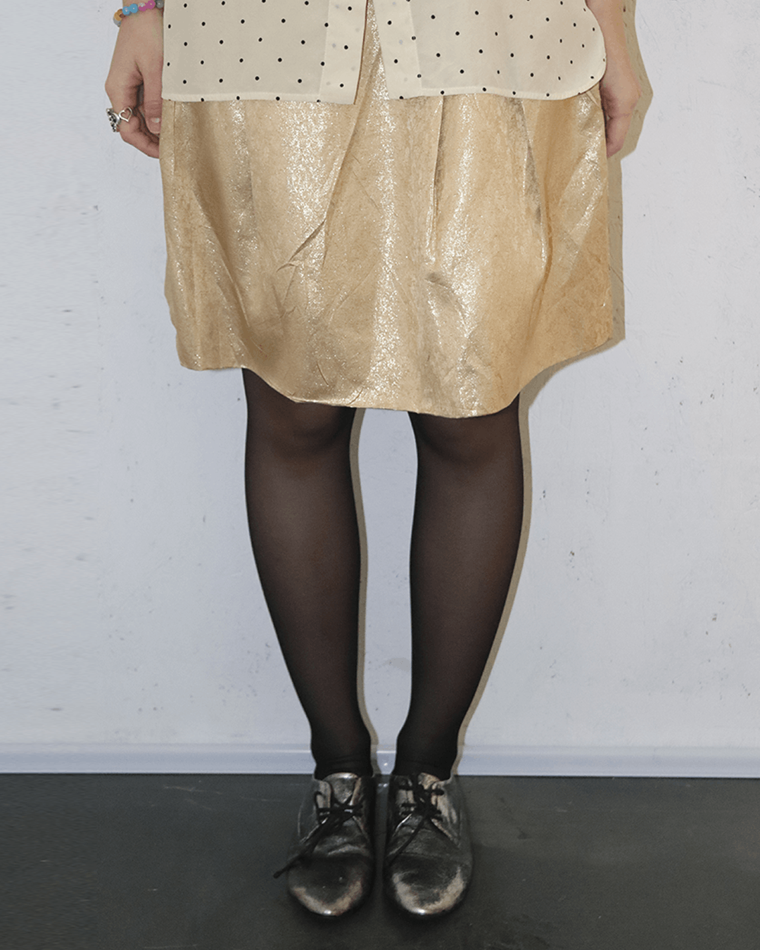 Chloe Chloe by Phoebe Philo Gold Pearl Midi Skirt Size 36" / US 14 / IT 50 - 2 Thumbnail