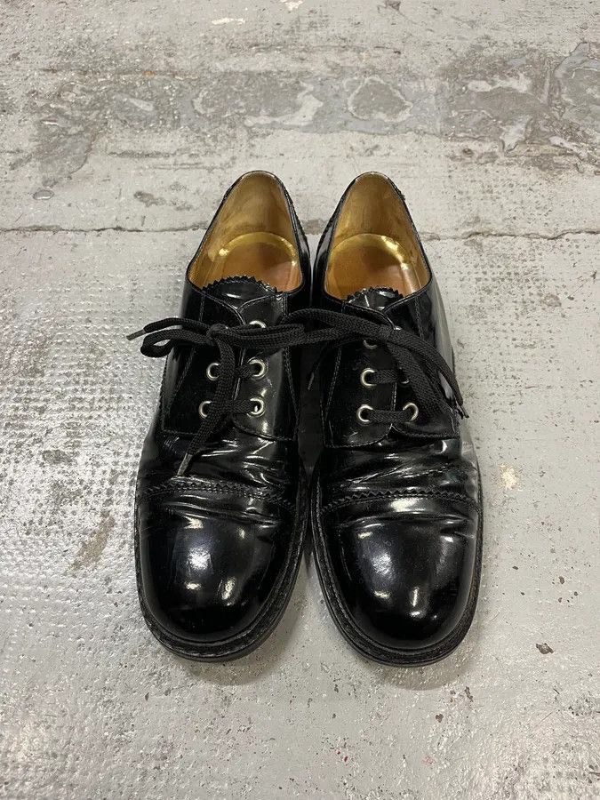 Dolce & Gabbana 2000s Dolce & Gabbana Black Class Leather Derbies Size US 7.5 / EU 40-41 - 4 Thumbnail