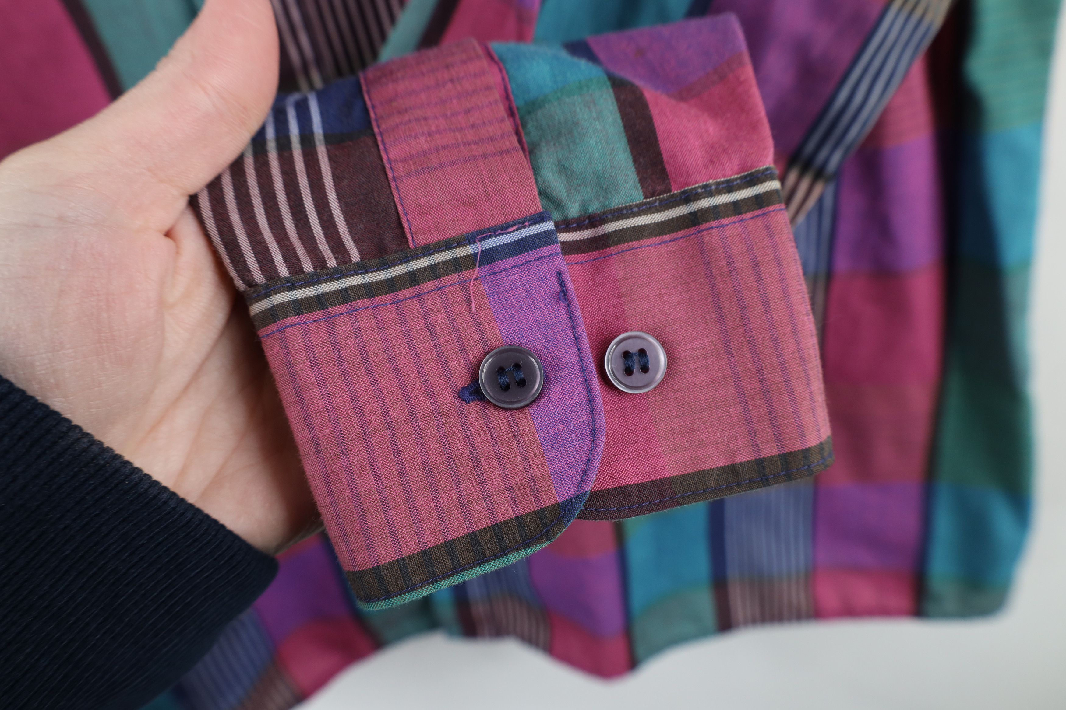 Vintage Vintage 70s 80s Streetwear Madras Collared Button Shirt Size US L / EU 52-54 / 3 - 4 Thumbnail