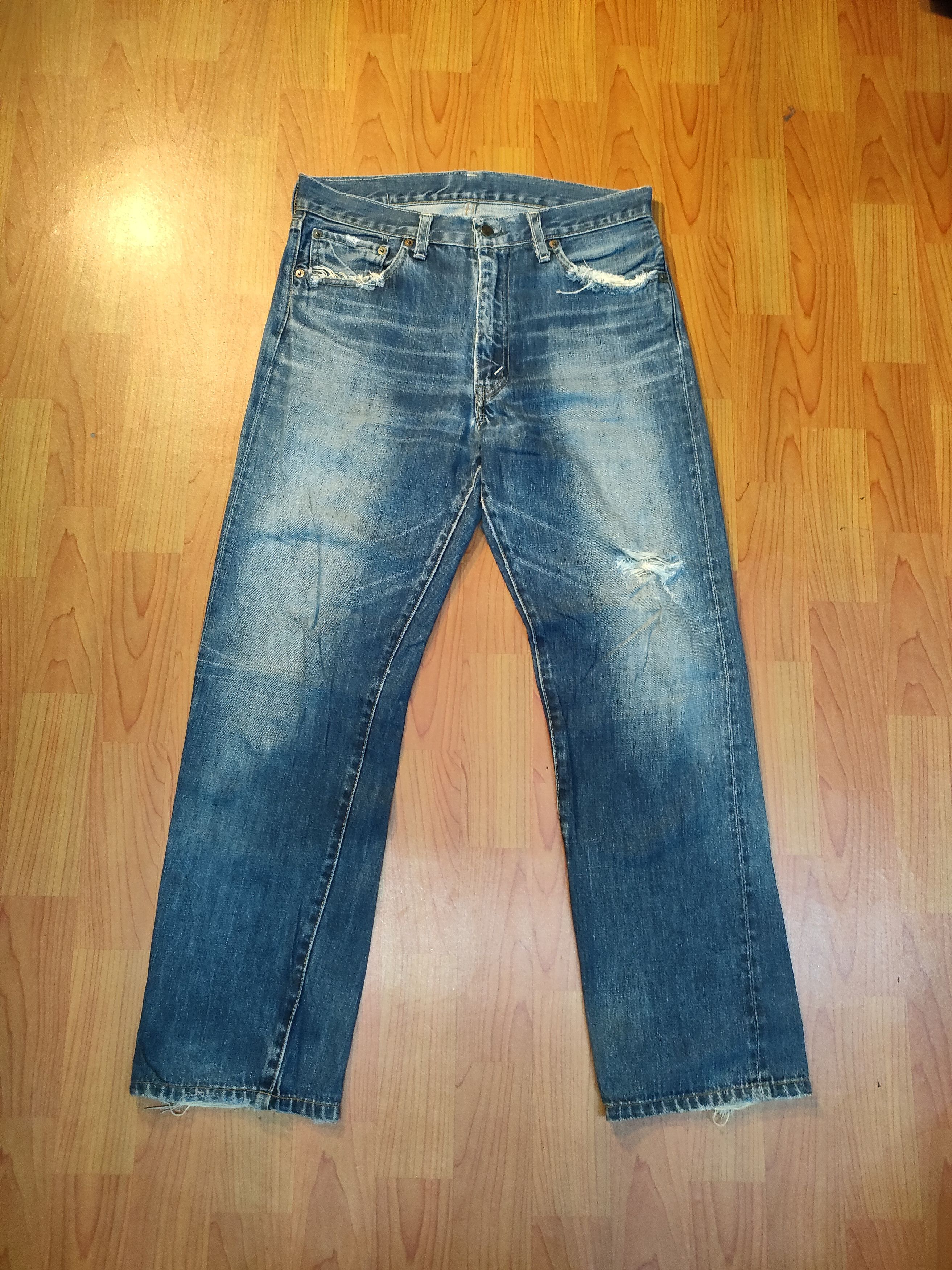 Levi's Vintage Clothing × Vintage Vintage Levi's 505 BigE Selvedge Jeans Size US 31 - 1 Thumbnail