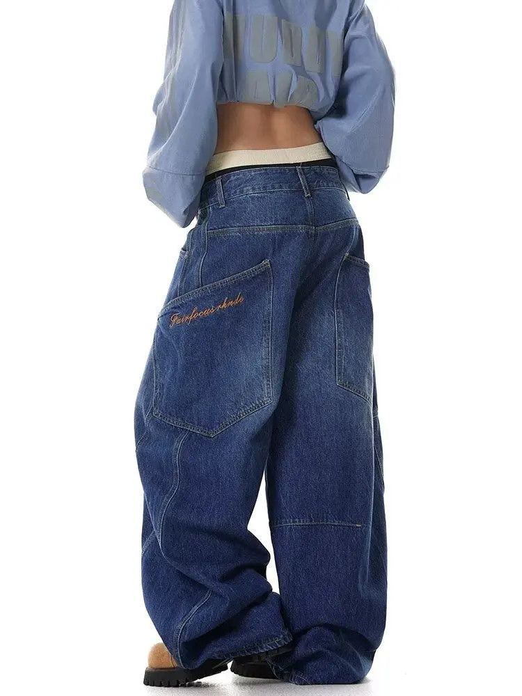Japanese Brand × Jean Blue Baggy Denim Jeans Vintage Style Size US 26 / EU 42 - 2 Thumbnail