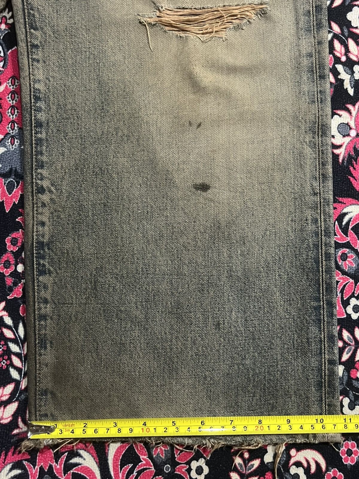 JNCO ⚡️Ripped⚡️Vintage Wrangler Distressed Stain Mud Washed Jorts Size US 30 / EU 46 - 15 Thumbnail