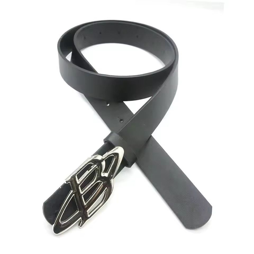 Leather Y2k B Buckle Leather Belt Size ONE SIZE - 3 Thumbnail