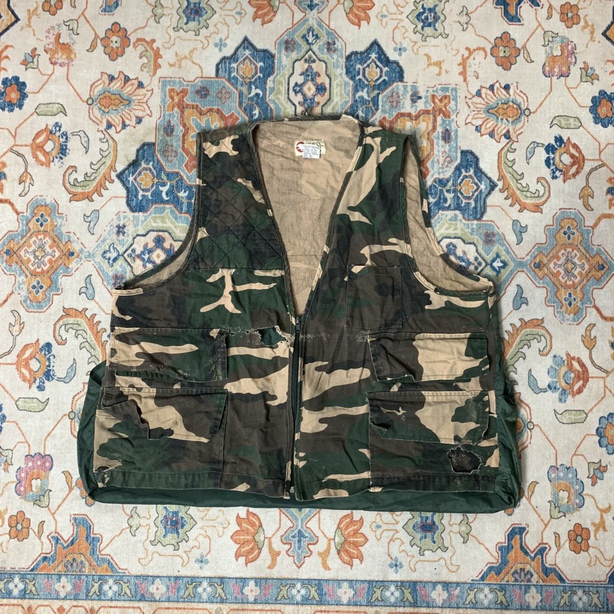 Vintage 90s Vintage Sports Afield Camo Hunting Vest Size US XL / EU 56 / 4 - 1 Thumbnail