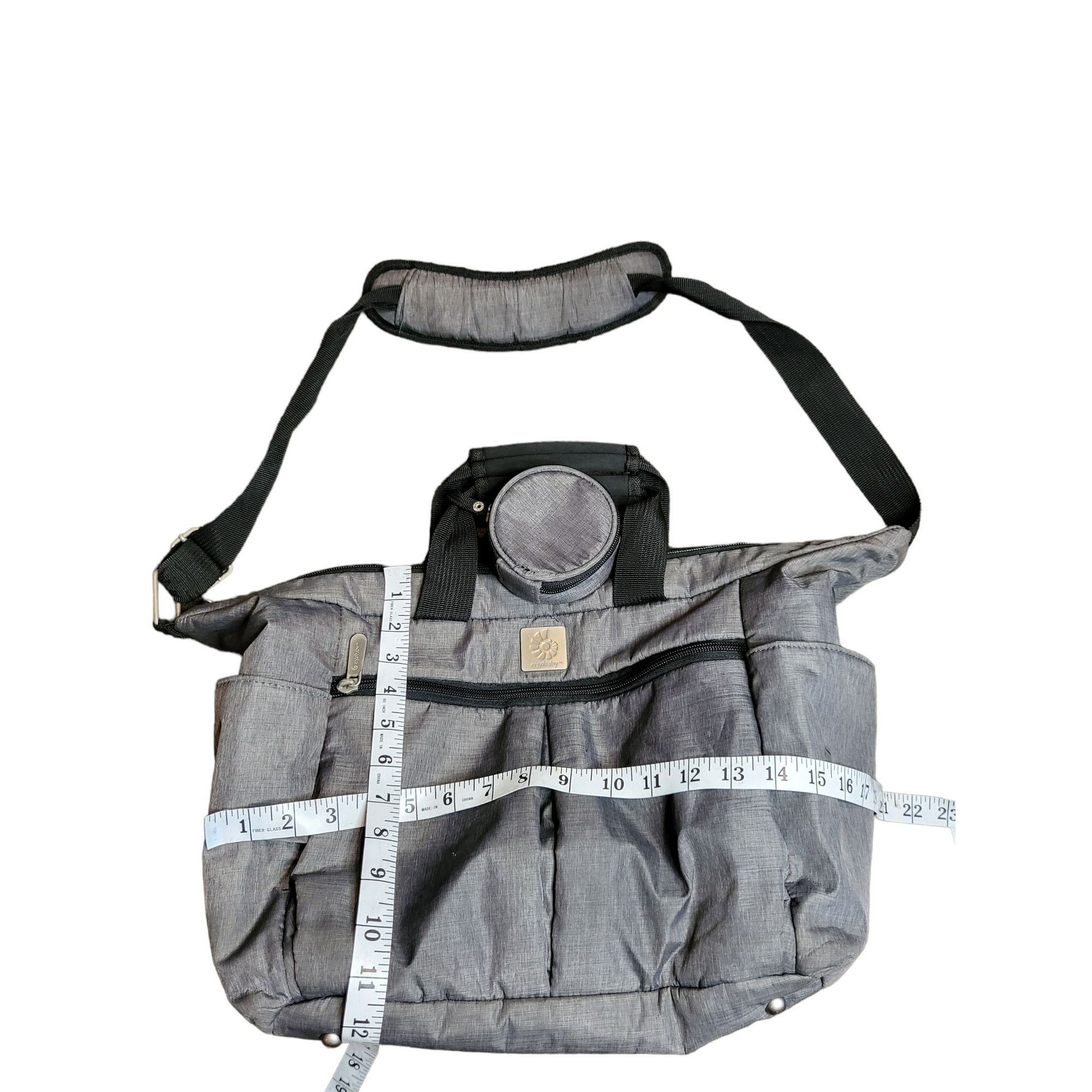 Other Ergobaby Multi Pocket Diaper Shoulder Bag Gray Medium Utilit Size ONE SIZE - 4 Thumbnail