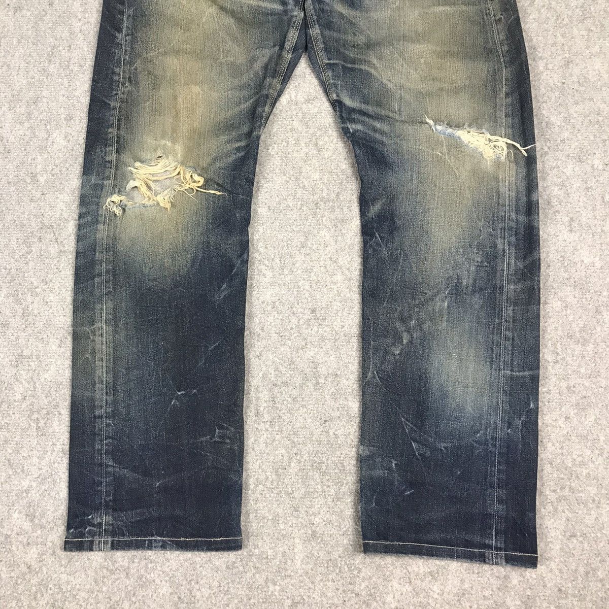 Japanese Brand Distressed Denim Back Number Japan Denim pants Size US 33 - 2 Thumbnail