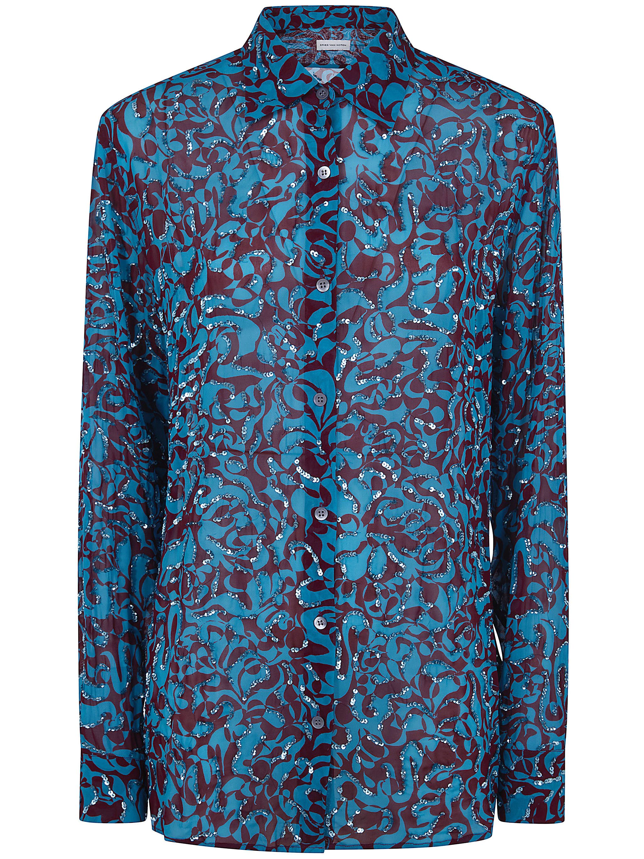 Dries Van Noten "CLAVELLY" EMBROIDERED SHIRT Size S / US 4 / IT 40 - 1 Thumbnail