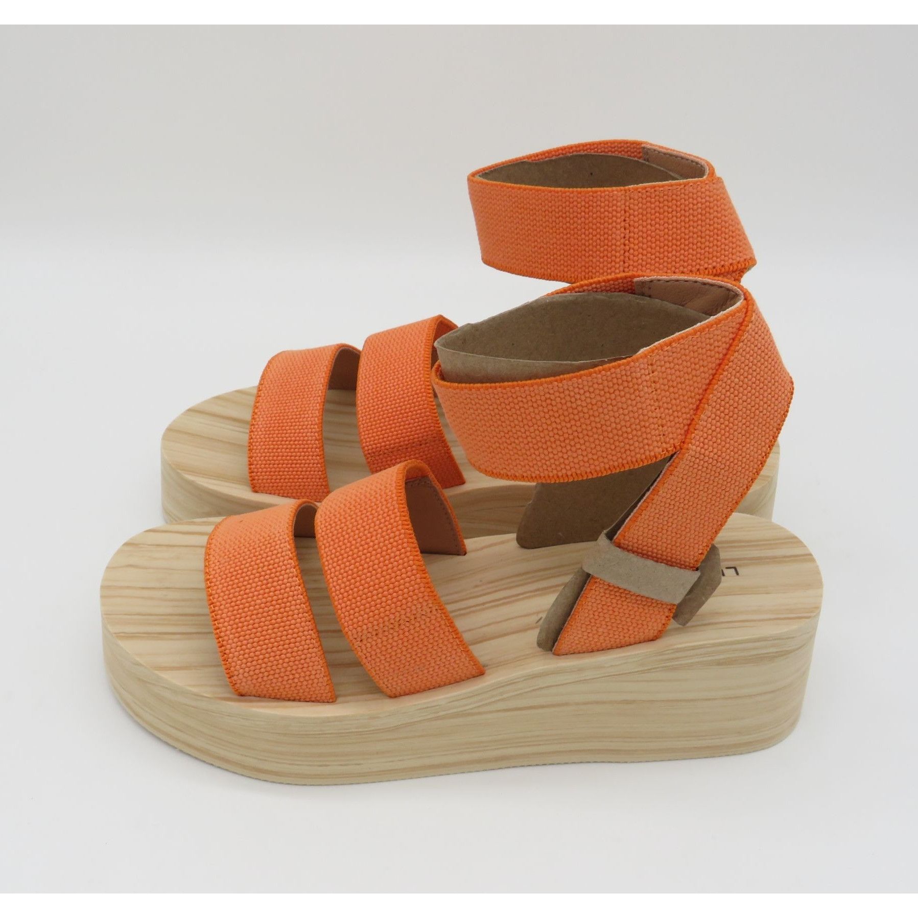 Lucky Brand Lucky Brand Orange Strappy Platform Sandals Womens Size 5.5 Size US 5.5 / IT 35.5 - 3 Thumbnail