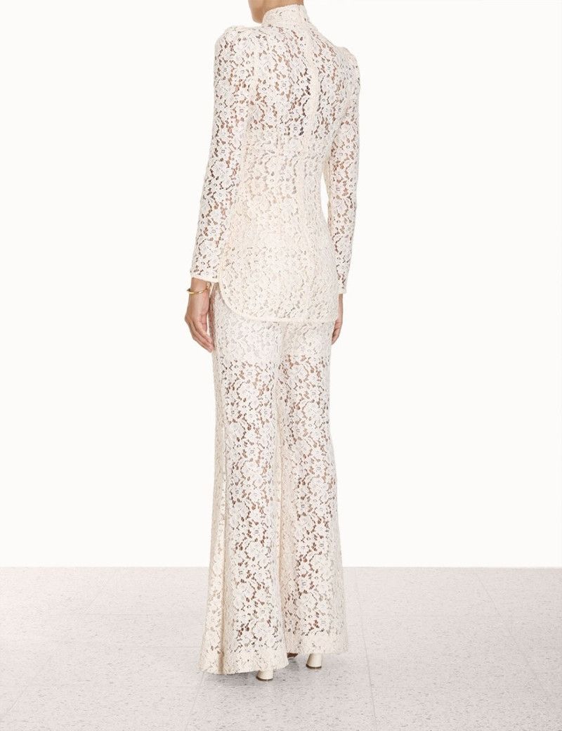 oc11z0226 Illuminate Lace Straight Pants In Ivory