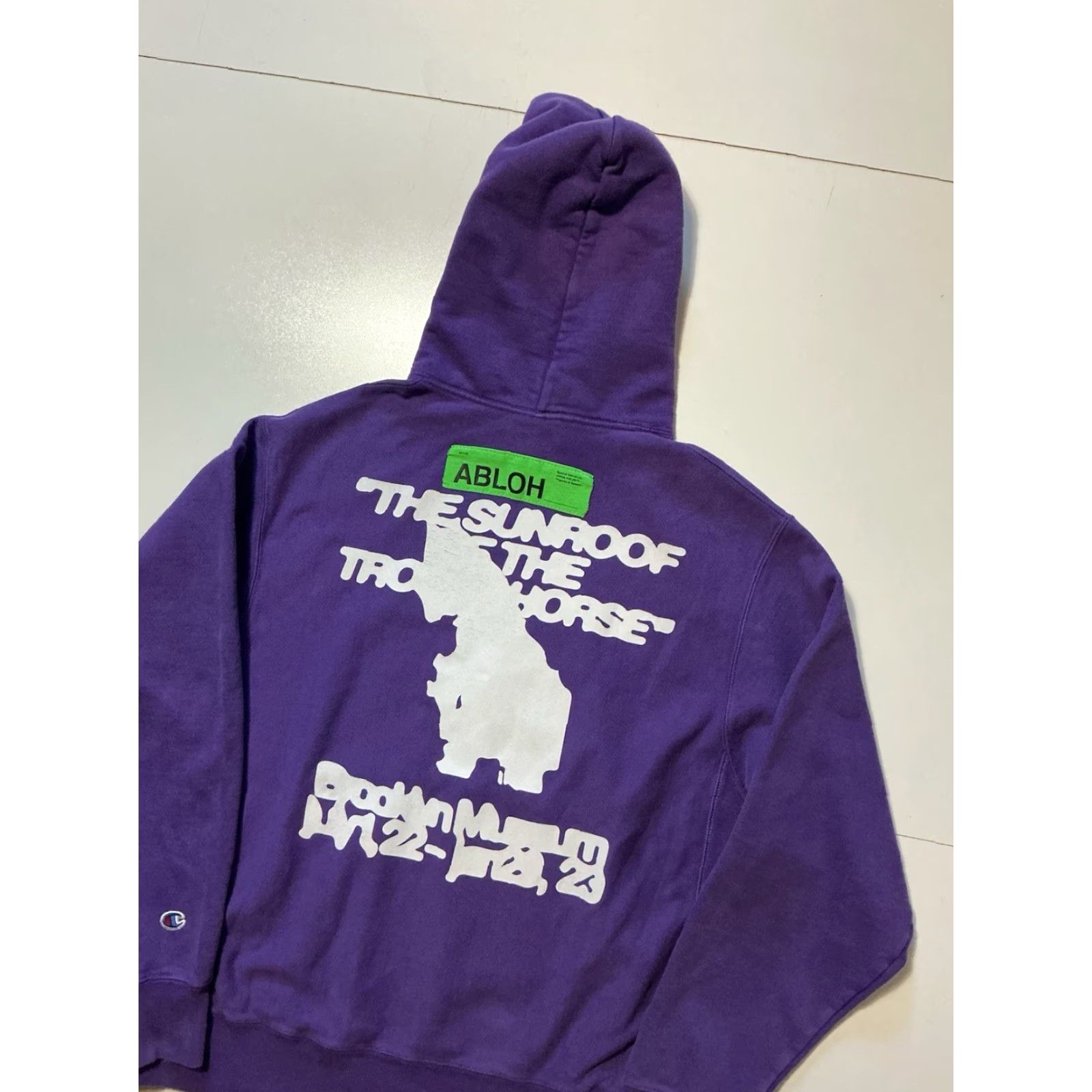 Champion VINTAGE Champion Reverse Weave Figures Of Speech Virgil Abloh Purple Pullover Hoodie LG Size US L / EU 52-54 / 3 - 4 Thumbnail