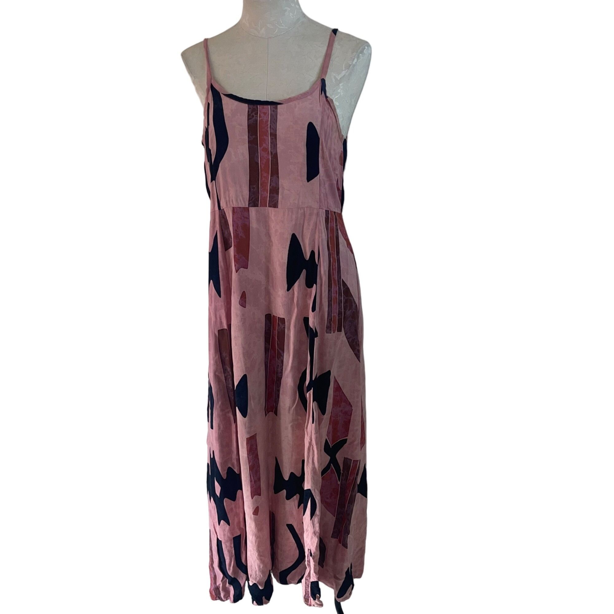 Vintage Ok Mike Vintage Womens Dress Size Large Pink Bali Size L / US 10 / IT 46 - 1 Thumbnail