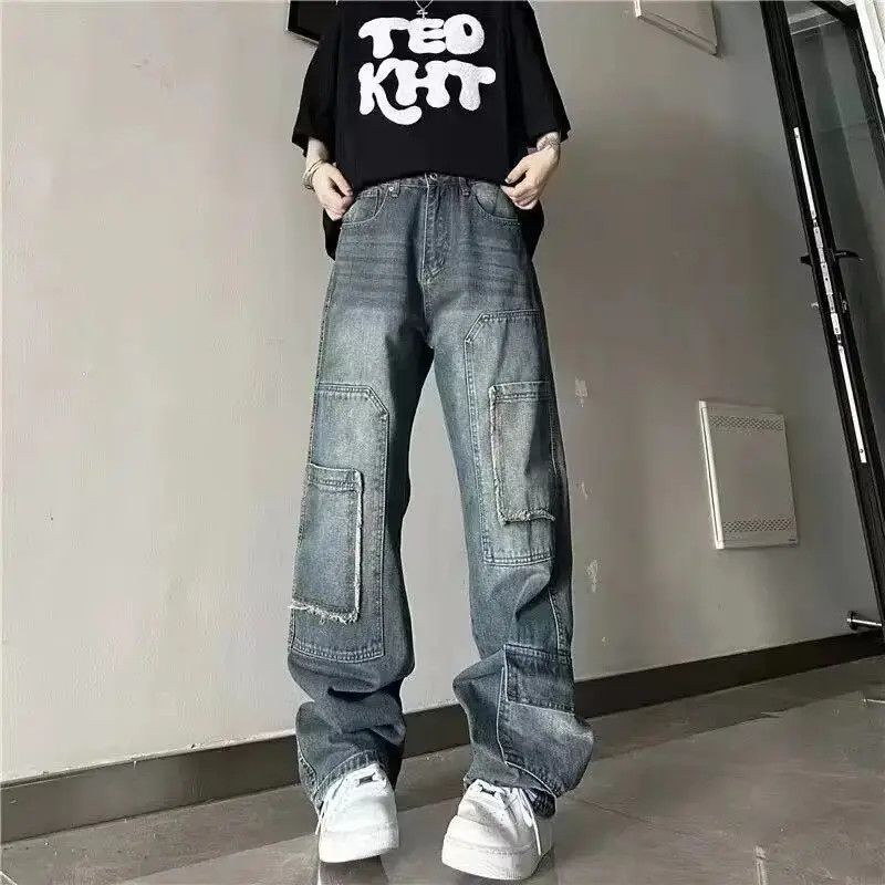 Japanese Brand Retro multi pocket straight leg jeans Size US 32 / EU 48 - 1 Thumbnail