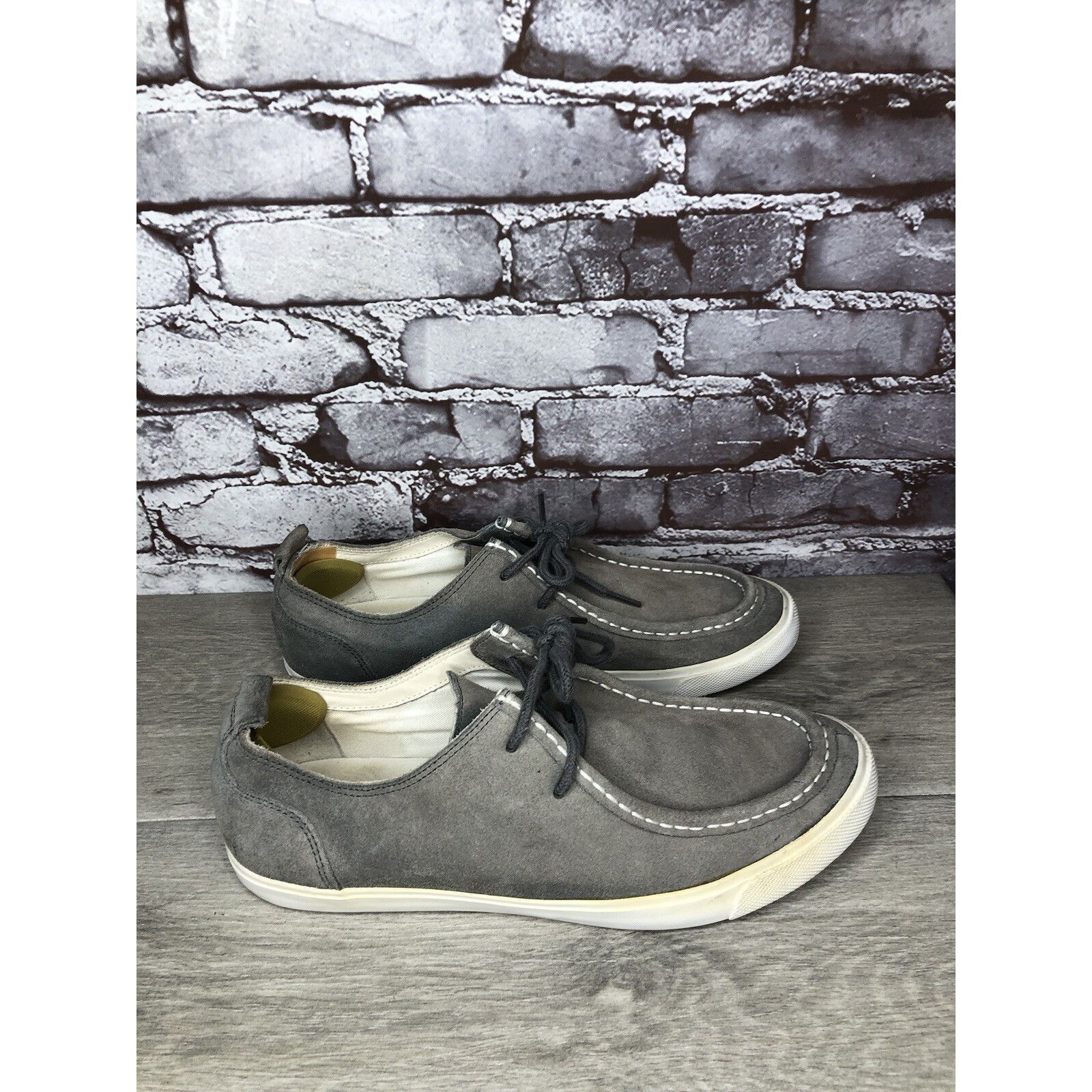 Cole Haan Cole Haan Air Berge Gray Suede Moc Toe Lace Up Sneaker Shoes Size US 10 / EU 43 - 18 Thumbnail