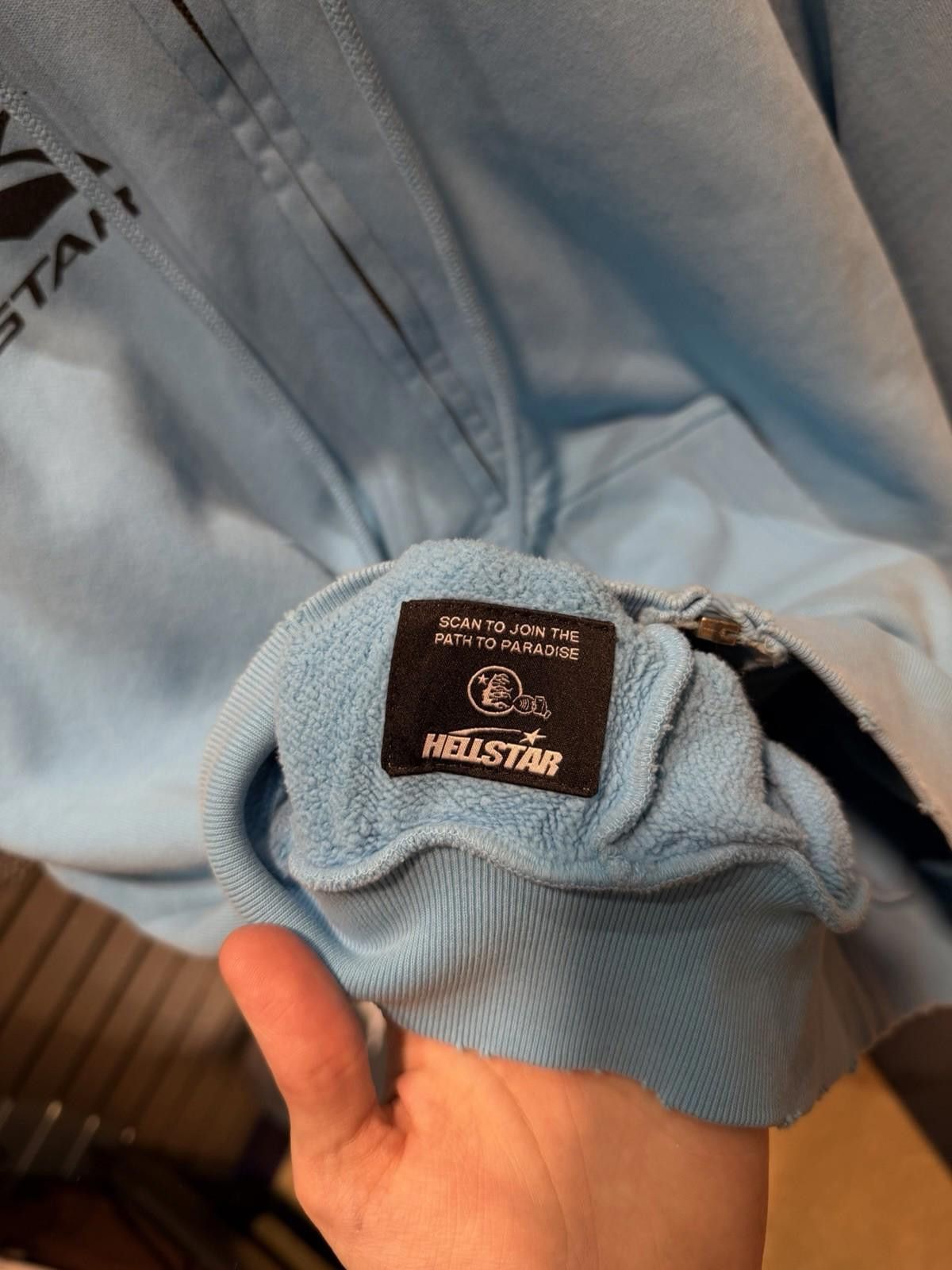 HELLSTAR Hellstar Heavyweight Fleece Gray Zip Hoodie Baby Blue Medium Size US M / EU 48-50 / 2 - 10 Thumbnail