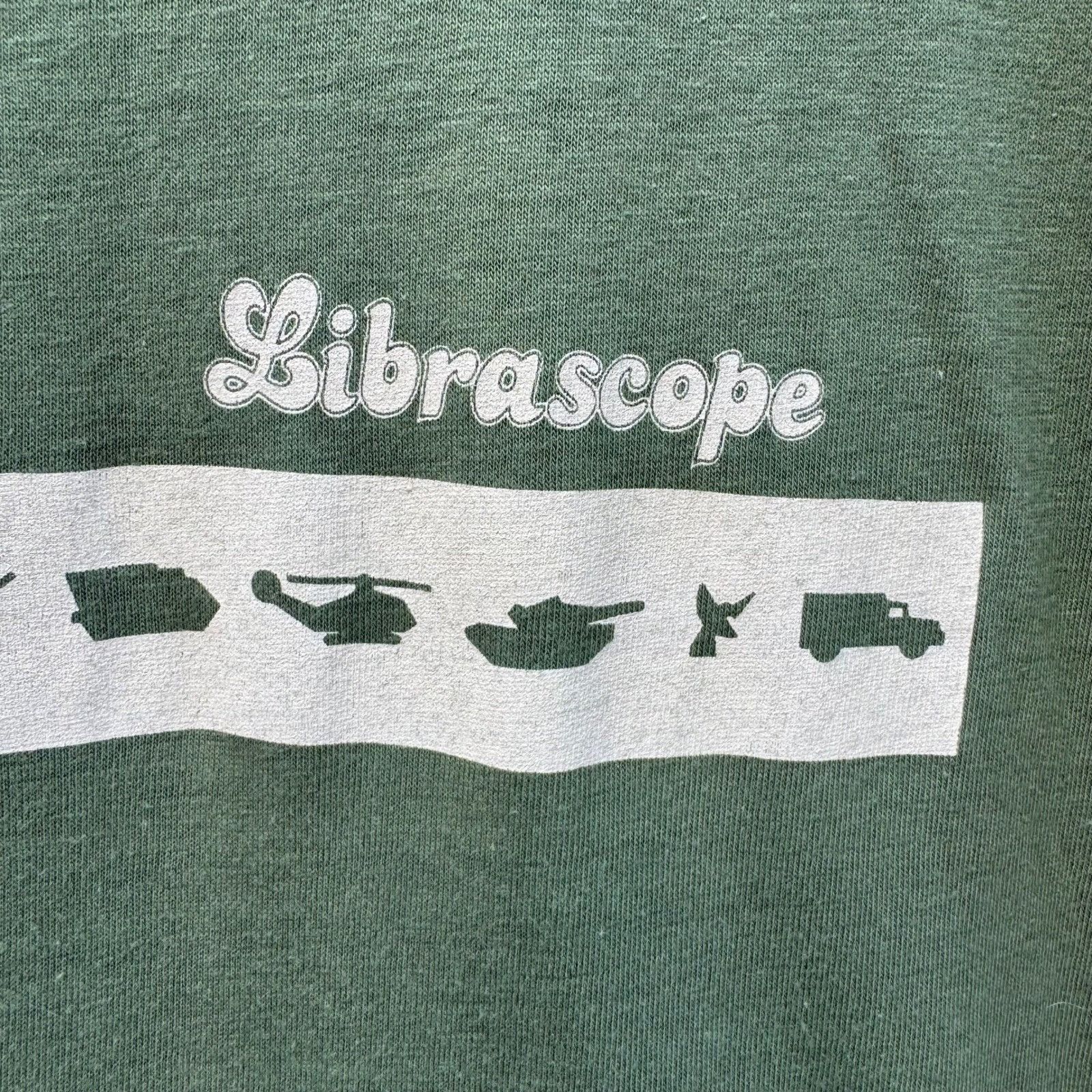 Vintage Librascope Vintage Military Tech T-Shirt Mens Small Olive Gr Size US S / EU 44-46 / 1 - 6 Thumbnail
