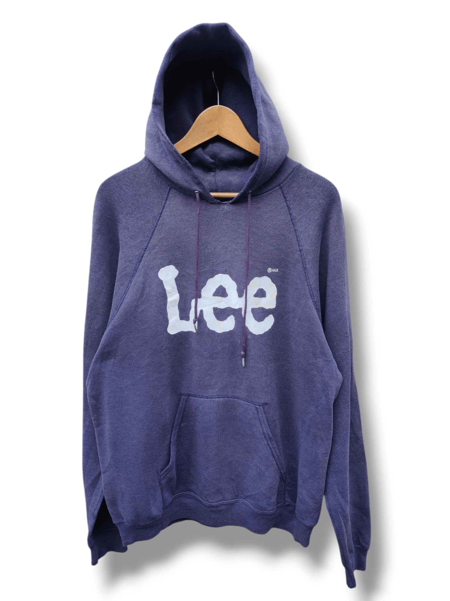 Lee Vintage Distressed Lee Spellout Hoodie Size US L / EU 52-54 / 3 - 1 Thumbnail