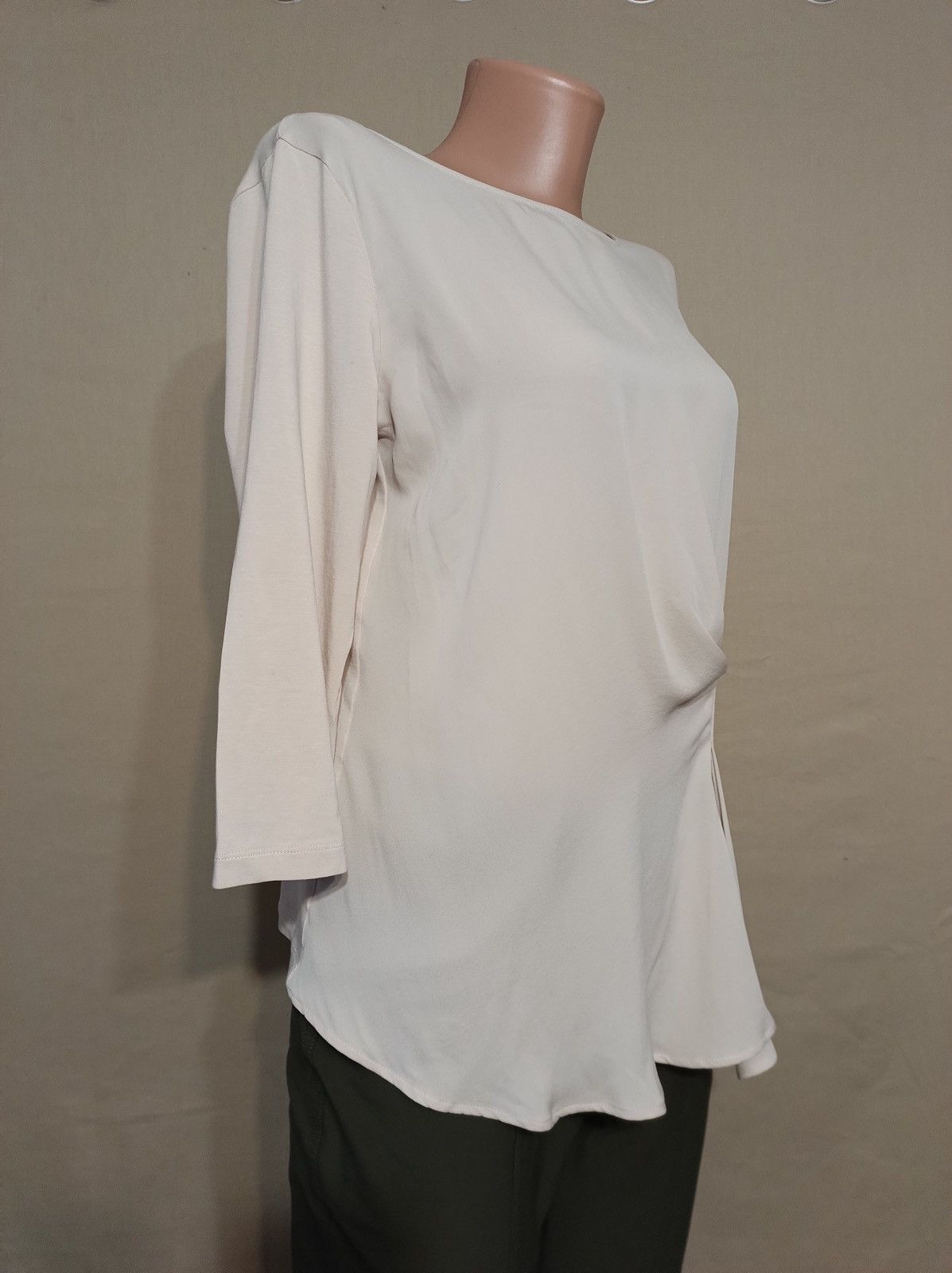 Fabiana Filippi Fabiana Filippi Beige Cotton Silk Blouse Shirt Size S Size S / US 4 / IT 40 - 4 Thumbnail