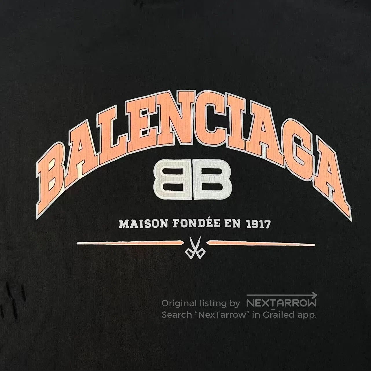 Balenciaga balenciaga black distressed logo hoodie. Size US XS / EU 42 / 0 - 4 Thumbnail