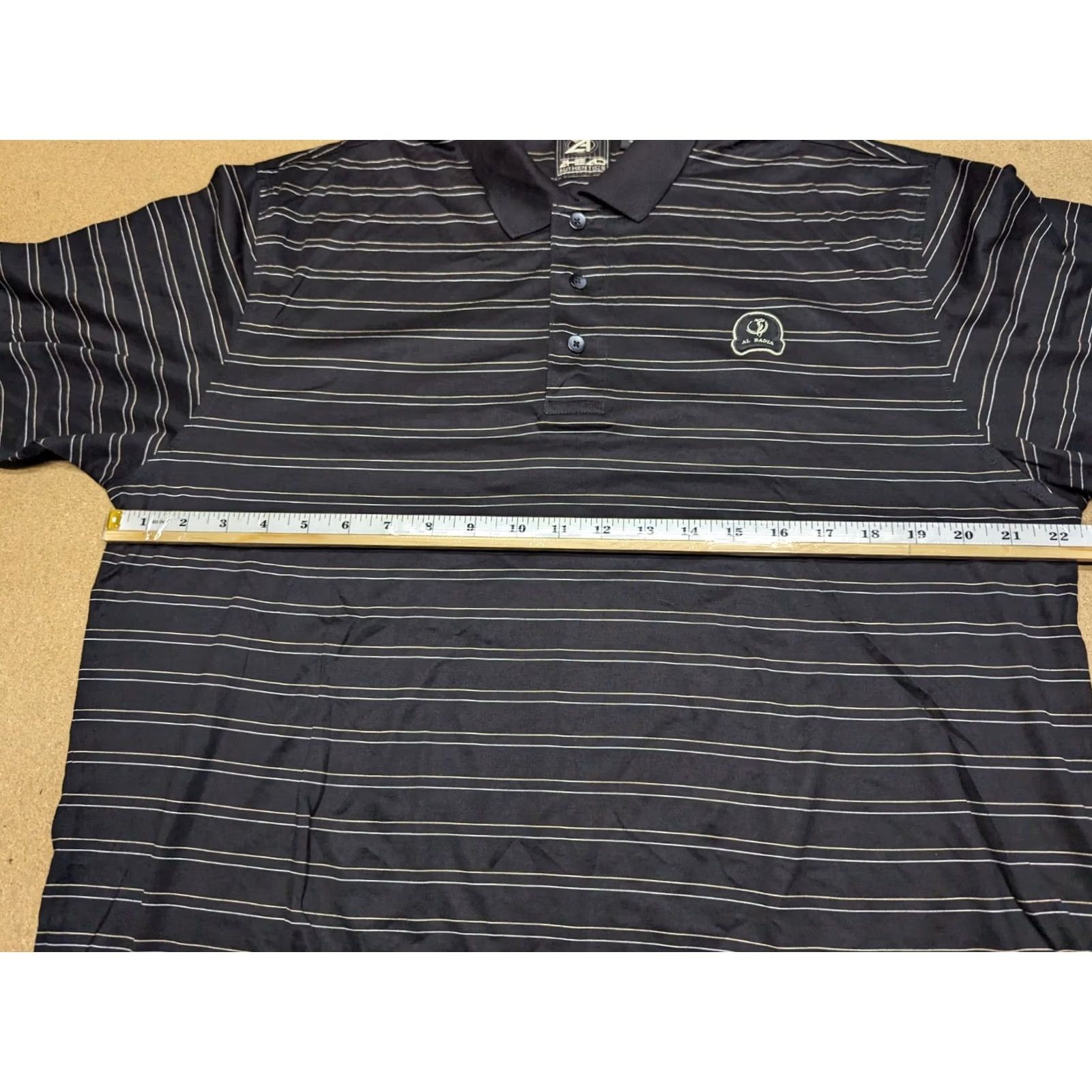 Vintage Ahead Authentics Al Badia Club Polo Shirt M Black Striped White Nike Shirt Size US M / EU 48-50 / 2 - 4 Thumbnail
