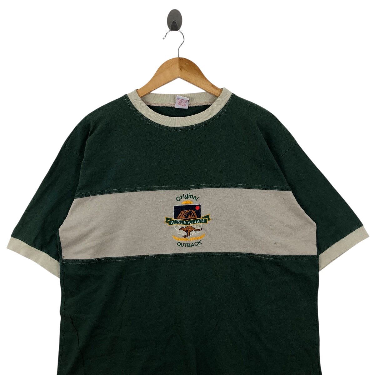Vintage Vintage 90s Original Australian Outback T Shirt Embroidered Size US L / EU 52-54 / 3 - 2 Thumbnail