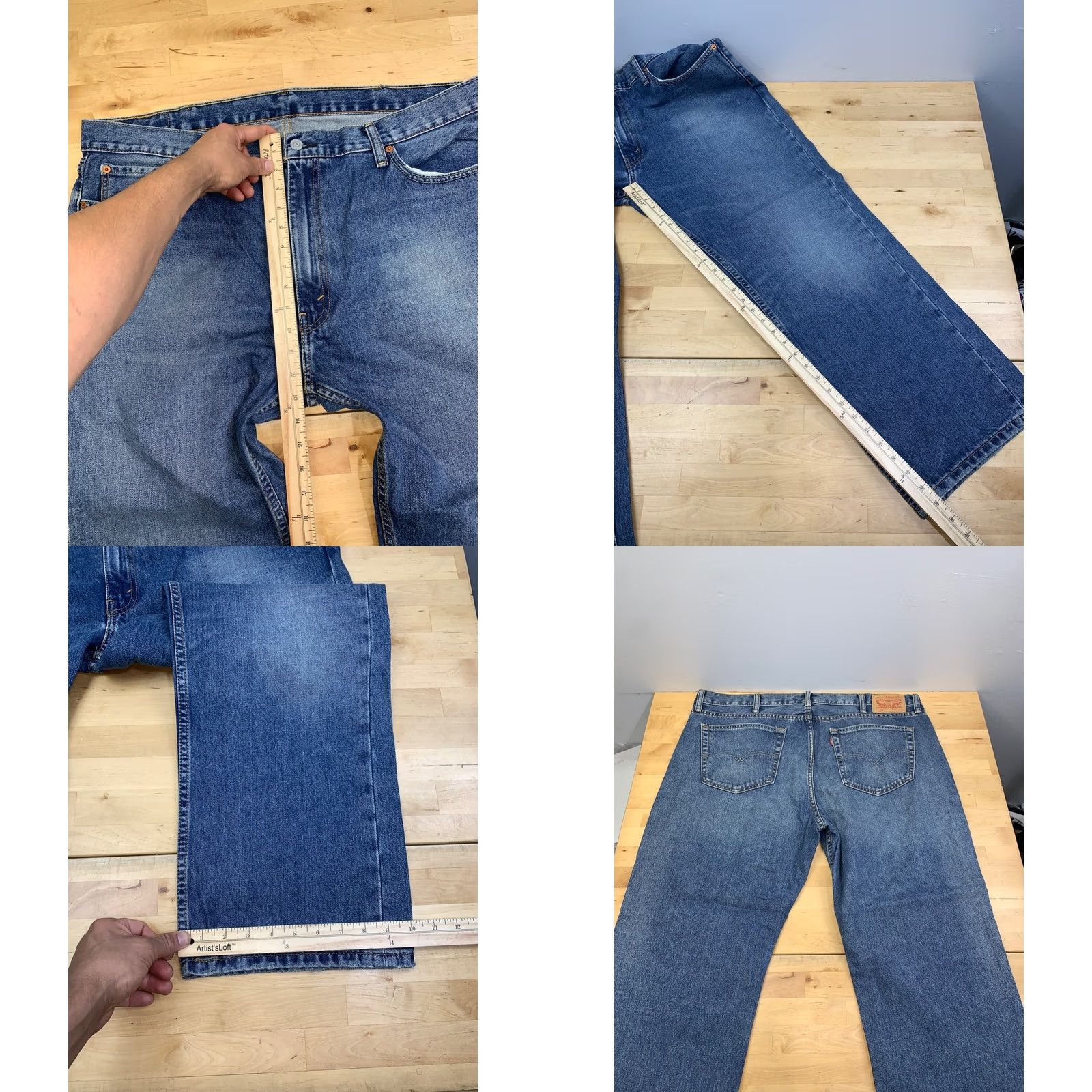 Levi's Levi's 559 Jeans Men 42x30 Blue Denim 5-Pocket Straight Relaxed Regular Waist 42 Inseam 29 Size US 42 / EU 58 - 8 Thumbnail