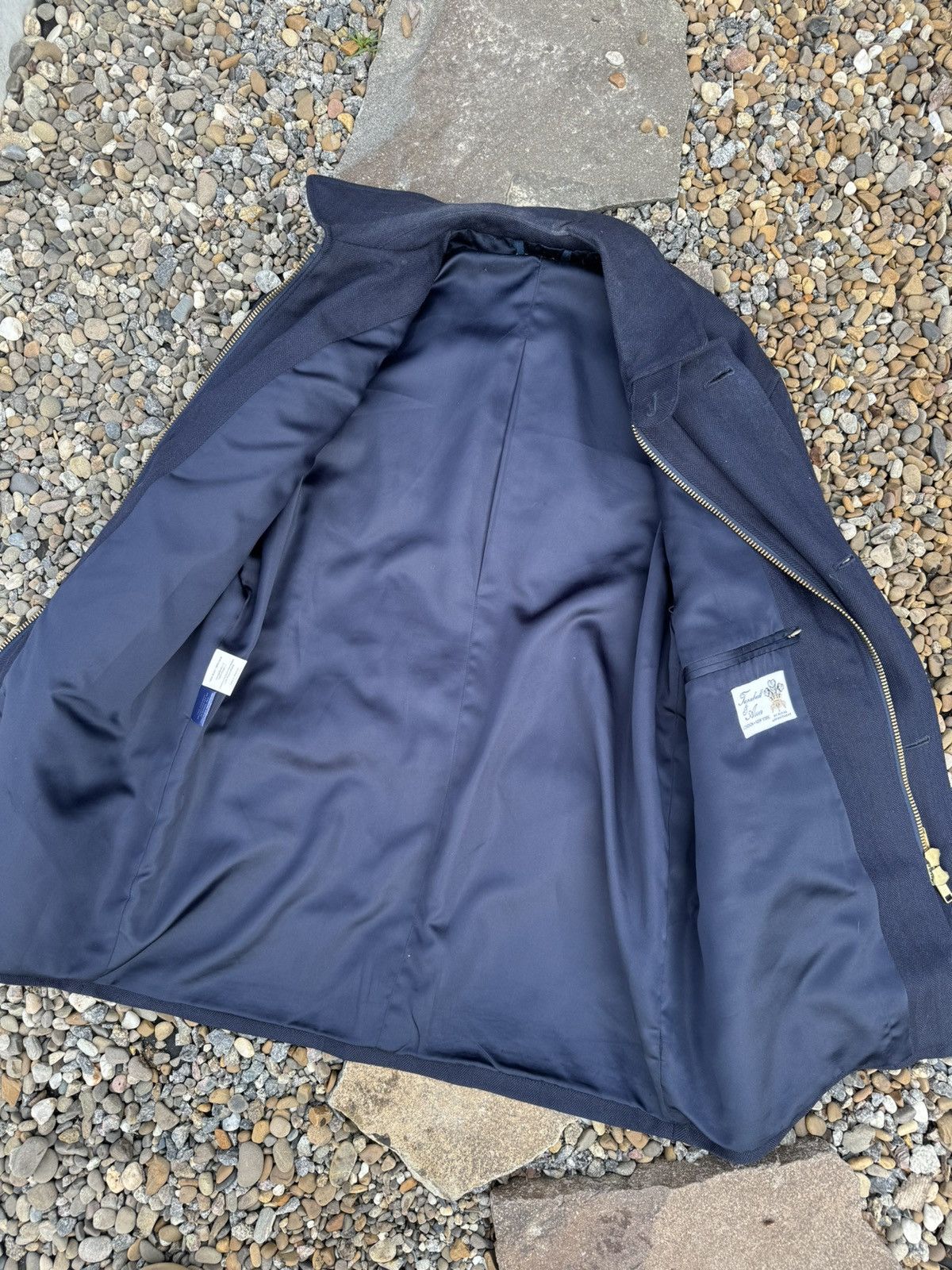 Turnbull & Asser Turnbull Asser Waterproof wool tweed blue coat Size US XL / EU 56 / 4 - 9 Thumbnail