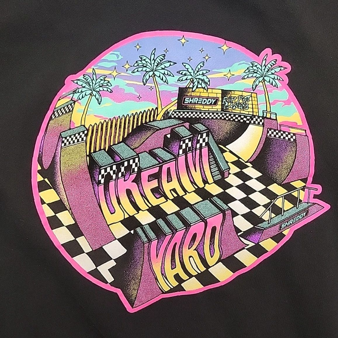 Vintage DREAM Yard Hoodie Black M Long Sleeve Full Zip Hooded Y2K Skate Surf Shreddy Mens Shirt Size US M / EU 48-50 / 2 - 6 Thumbnail