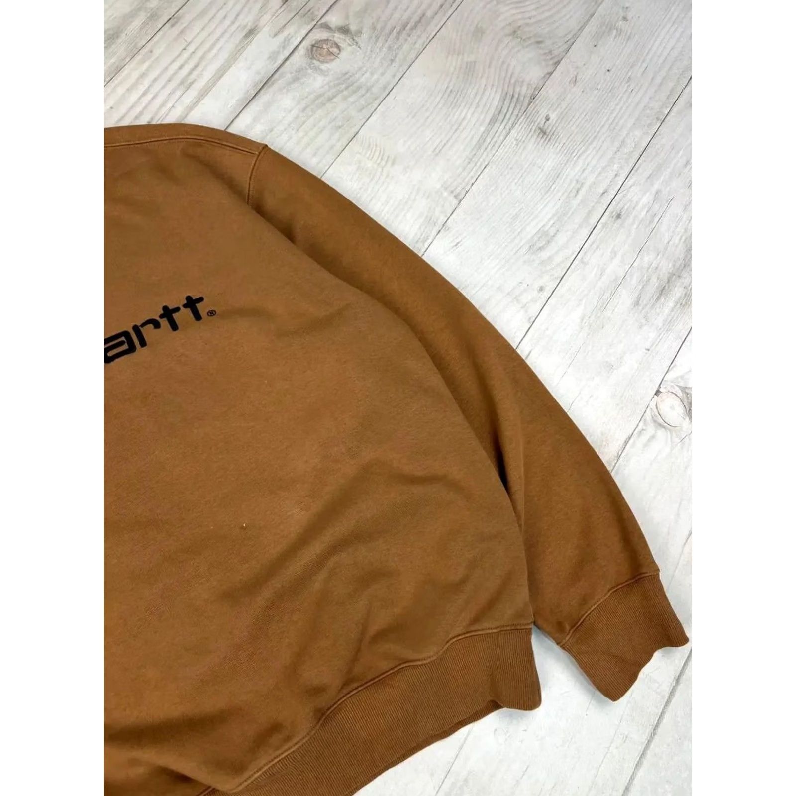 Carhartt Carhartt Sweatshirt Big Logo Embroidered Men SZ L Brown Size US L / EU 52-54 / 3 - 6 Thumbnail