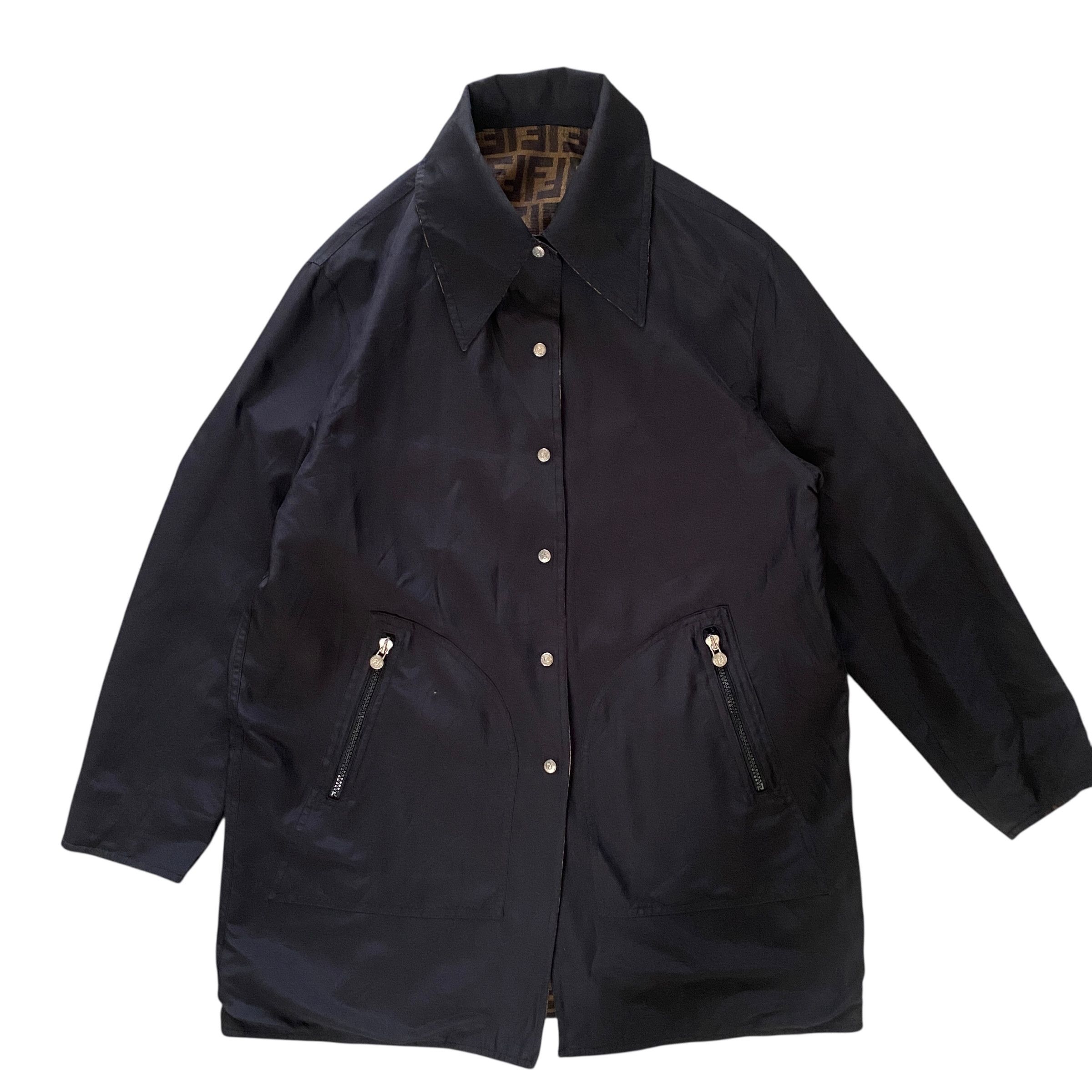Fendi Vintage 90s Fendi Zucca Monogram Reversible Jacket Size US S / EU 44-46 / 1 - 2 Thumbnail