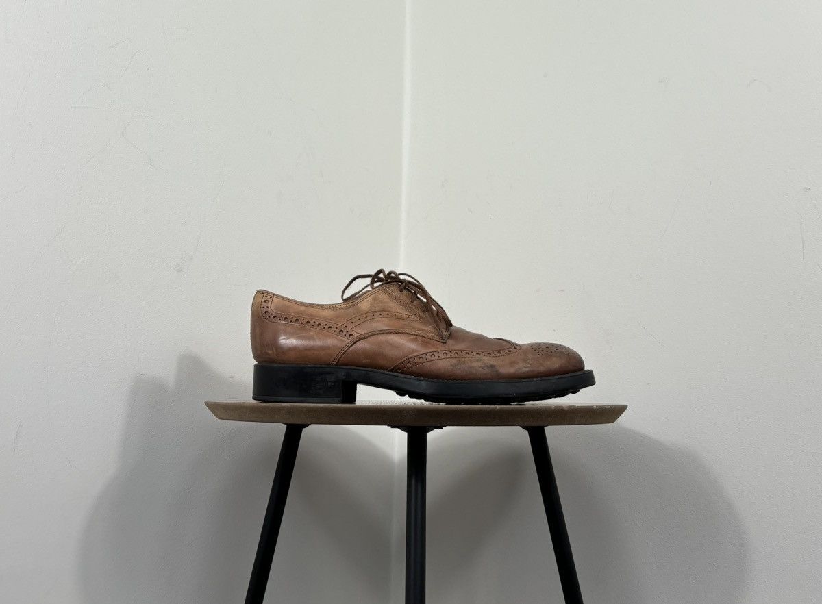 Tod's Tod’s Men’s Brown Lace-Up Formal Leather Oxford Brogue Shoes Size US 9 / EU 42 - 2 Thumbnail