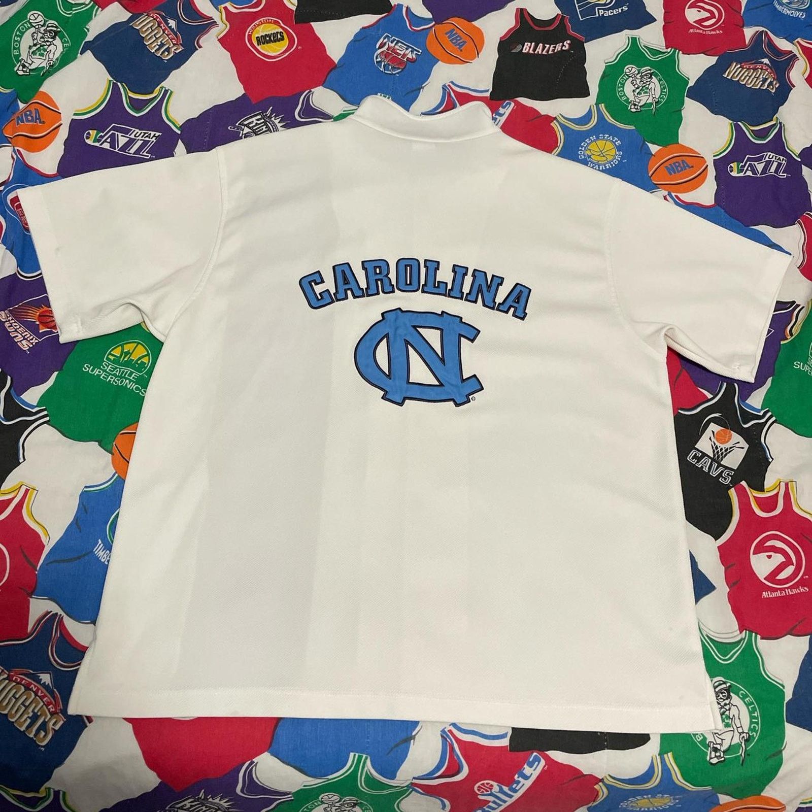 NCAA × Vintage Y2K NCAA UNC North Carolina Tar Heels Basketball Warm Up Size US L / EU 52-54 / 3 - 2 Thumbnail