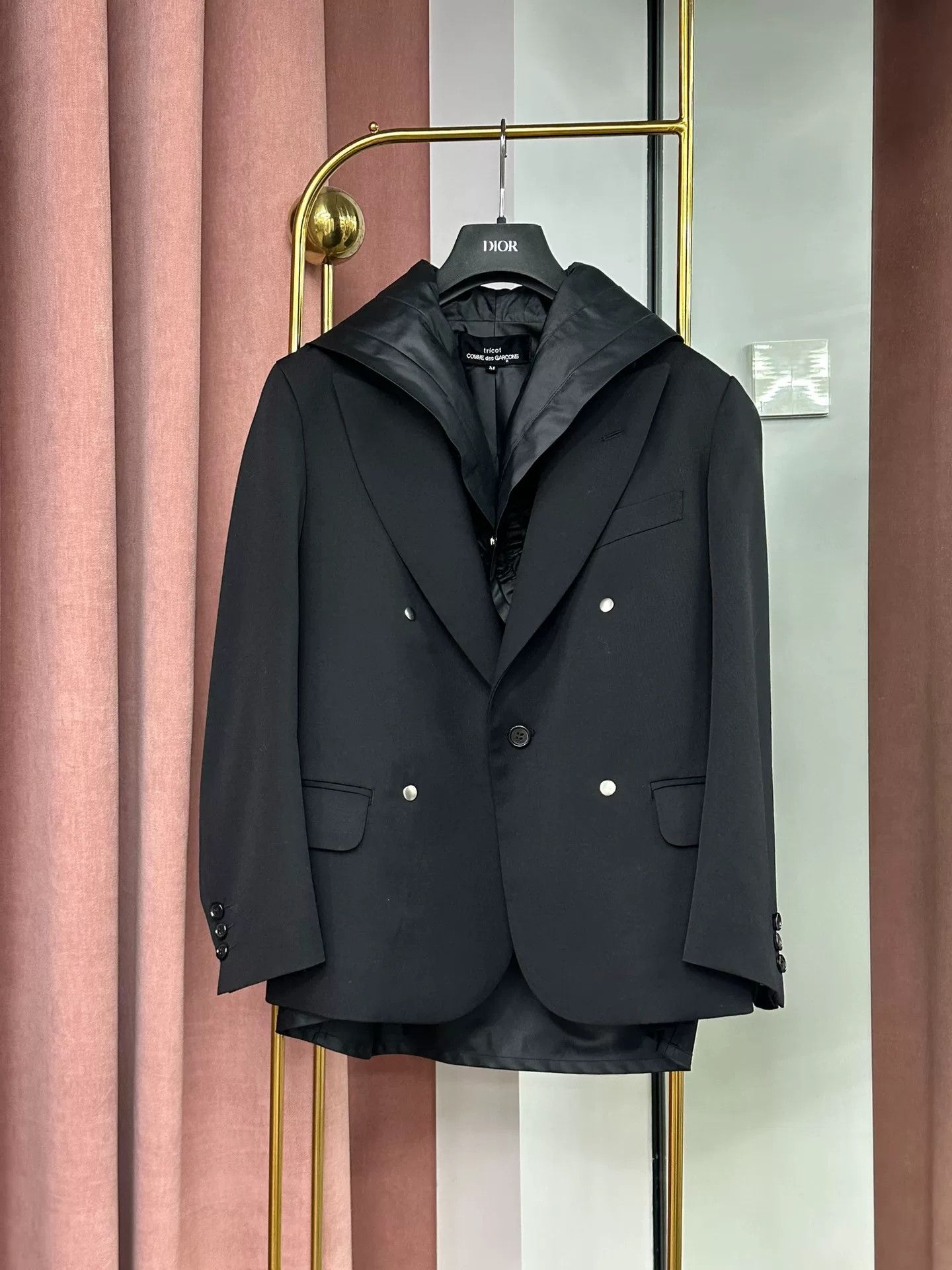 Comme des Garcons Comme des Garcons Black Layered Detachable Blazer Size US M / EU 48-50 / 2 - 1 Thumbnail