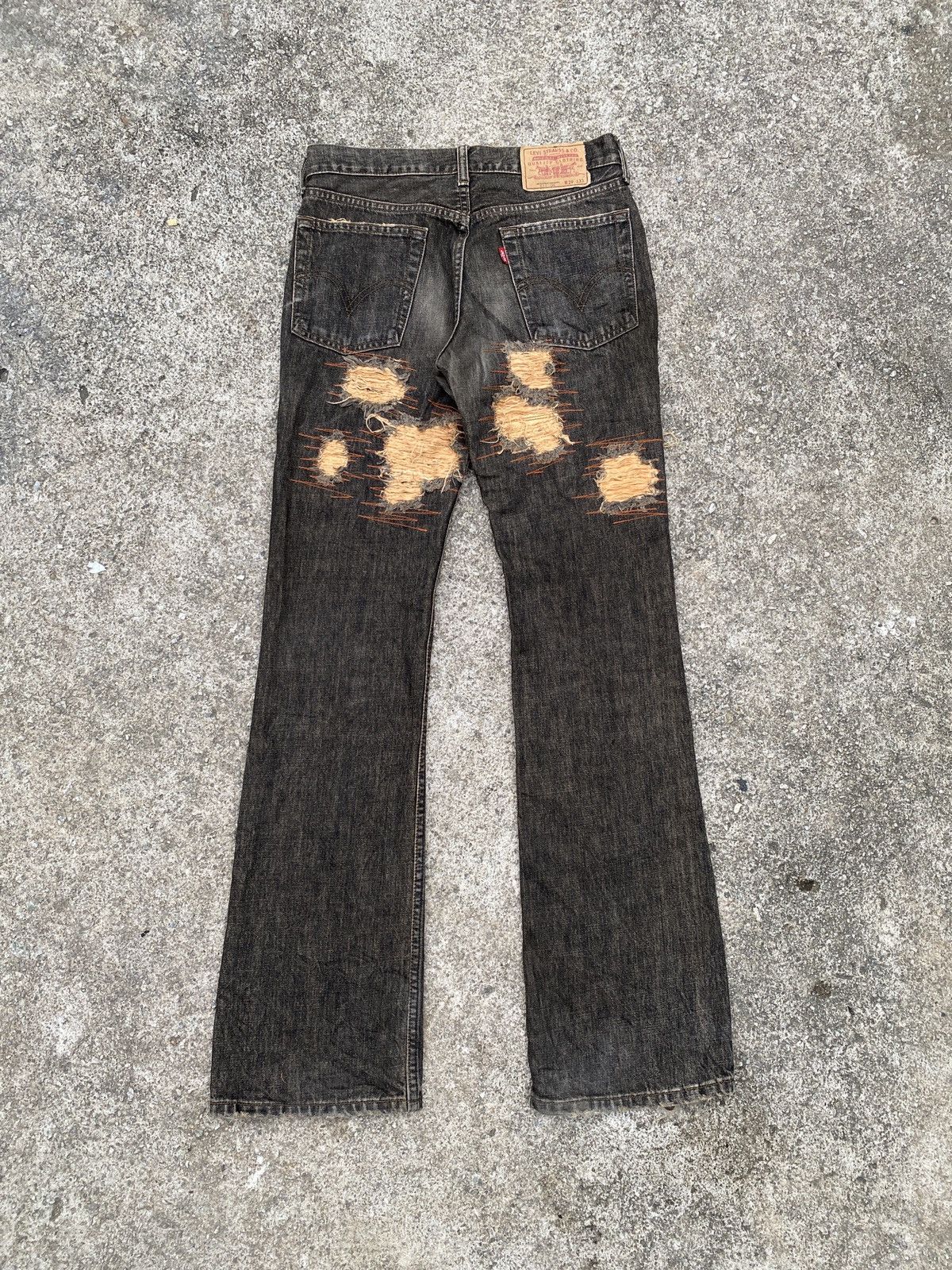 Levi's 2000s - Levi’s 517 Distressed Flare Denim Size US 29 - 2 Thumbnail