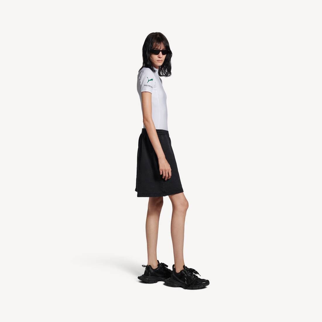 Balenciaga × Puma o1tr1nto0326 Fitted T-Shirt in White Size L / US 10 / IT 46 - 4 Thumbnail