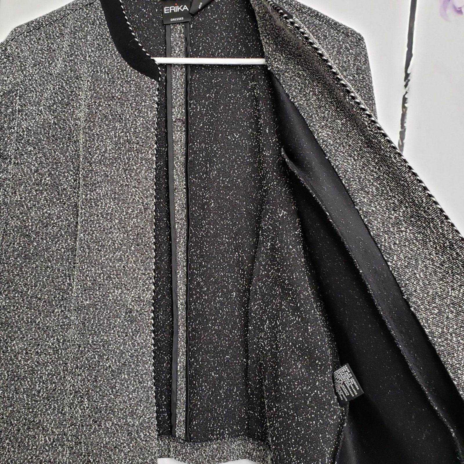 Designer Erika Dresses Speckled Roll Cuff Open Blazer M Size M / US 6-8 / IT 42-44 - 5 Thumbnail