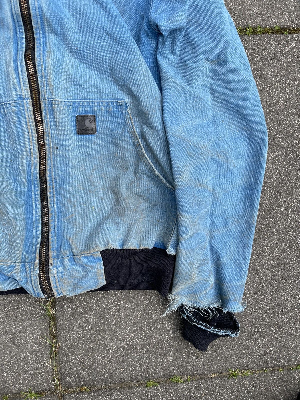 Carhartt × Vintage Rare Thrashed distressed sun faded blue carhartt bomber Size US L / EU 52-54 / 3 - 2 Thumbnail