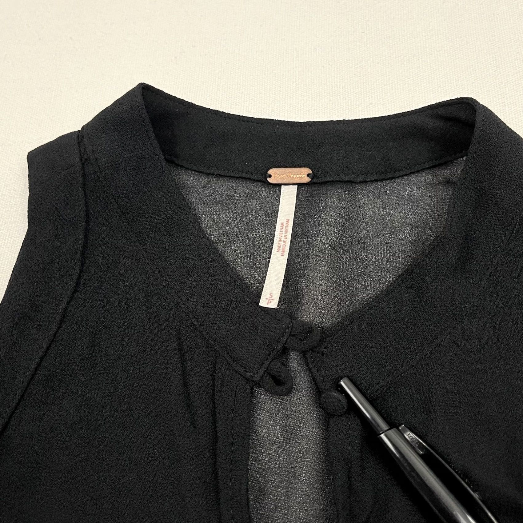 Free People Free People Rory Tank Top Womens S Black Lace Sleeveless Tank Blouse Vintage No Size S / US 4 / IT 40 - 6 Thumbnail