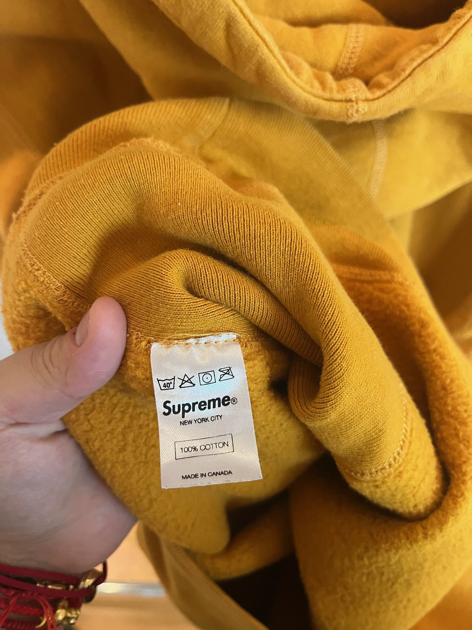 Supreme Supreme Mustard Yellow 2011 Box Logo Hoodie Size US M / EU 48-50 / 2 - 5 Thumbnail