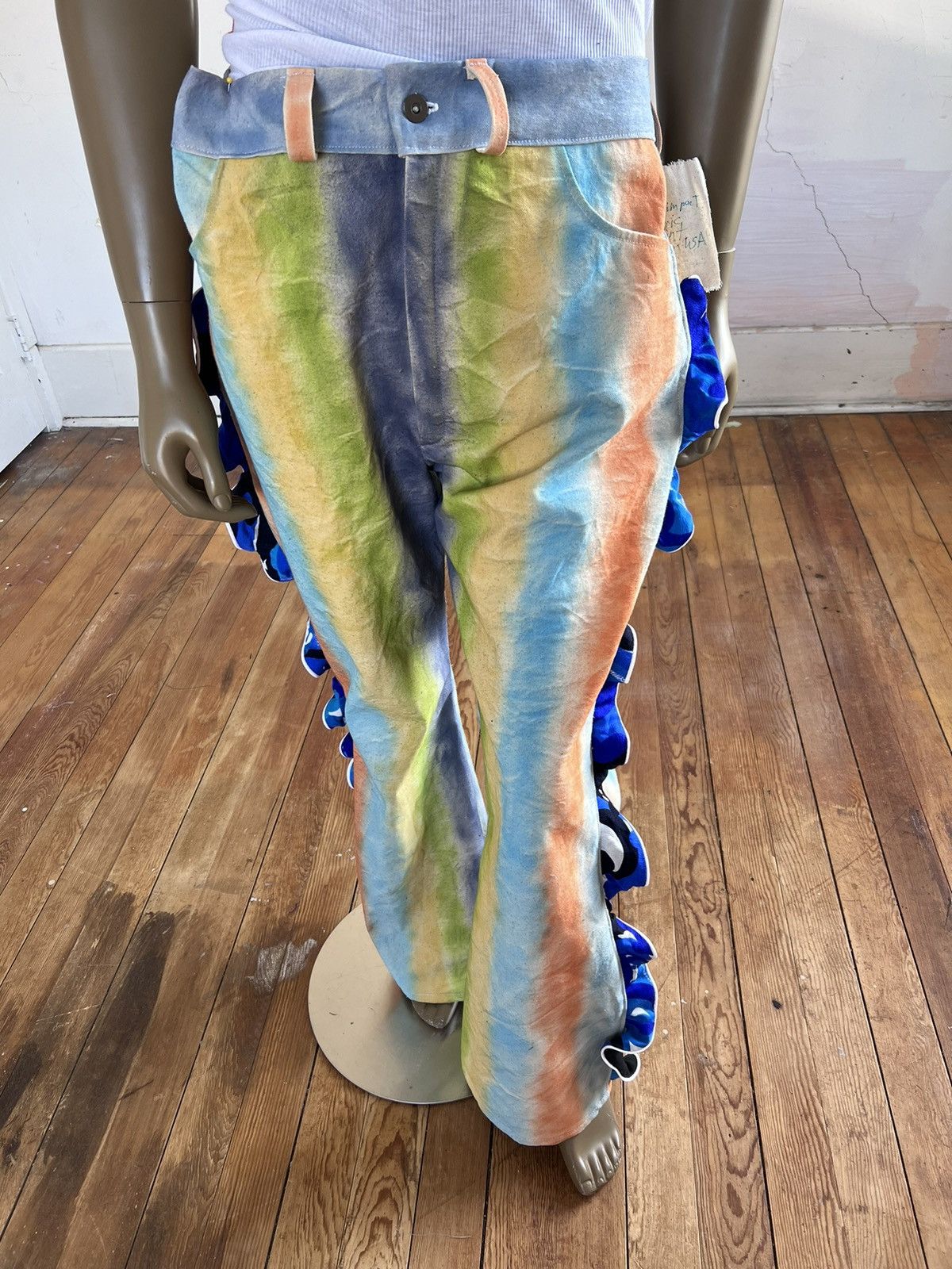 Other Striped Hawaiian Ruffle Airbrushed Jeans 38 Hermans USA Size US 38 / EU 54 - 1 Thumbnail