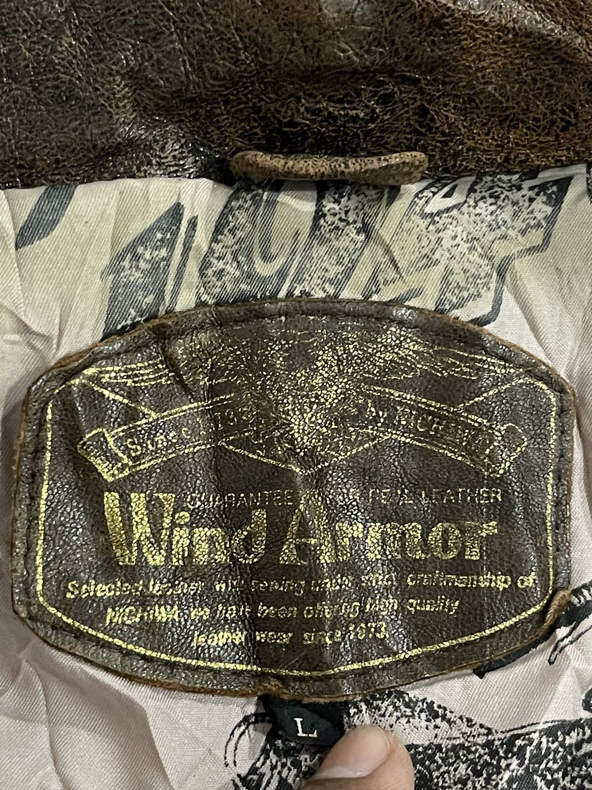 Vintage Wind Armor Indian Motorcyle Leather Jacket Size US L / EU 52-54 / 3 - 14 Thumbnail